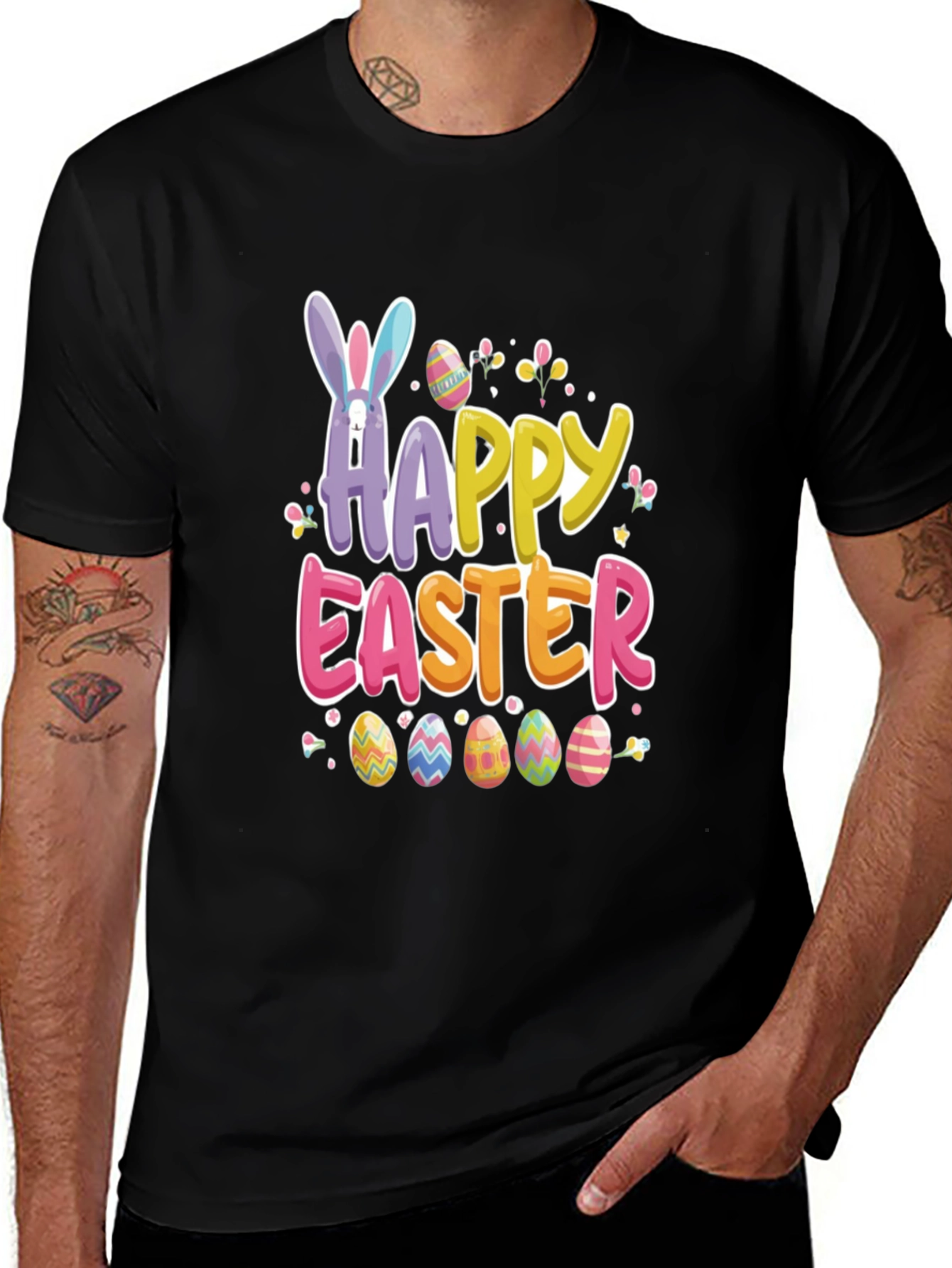 Happy Easter T-Shirt | Easter Bunny & Egg Design