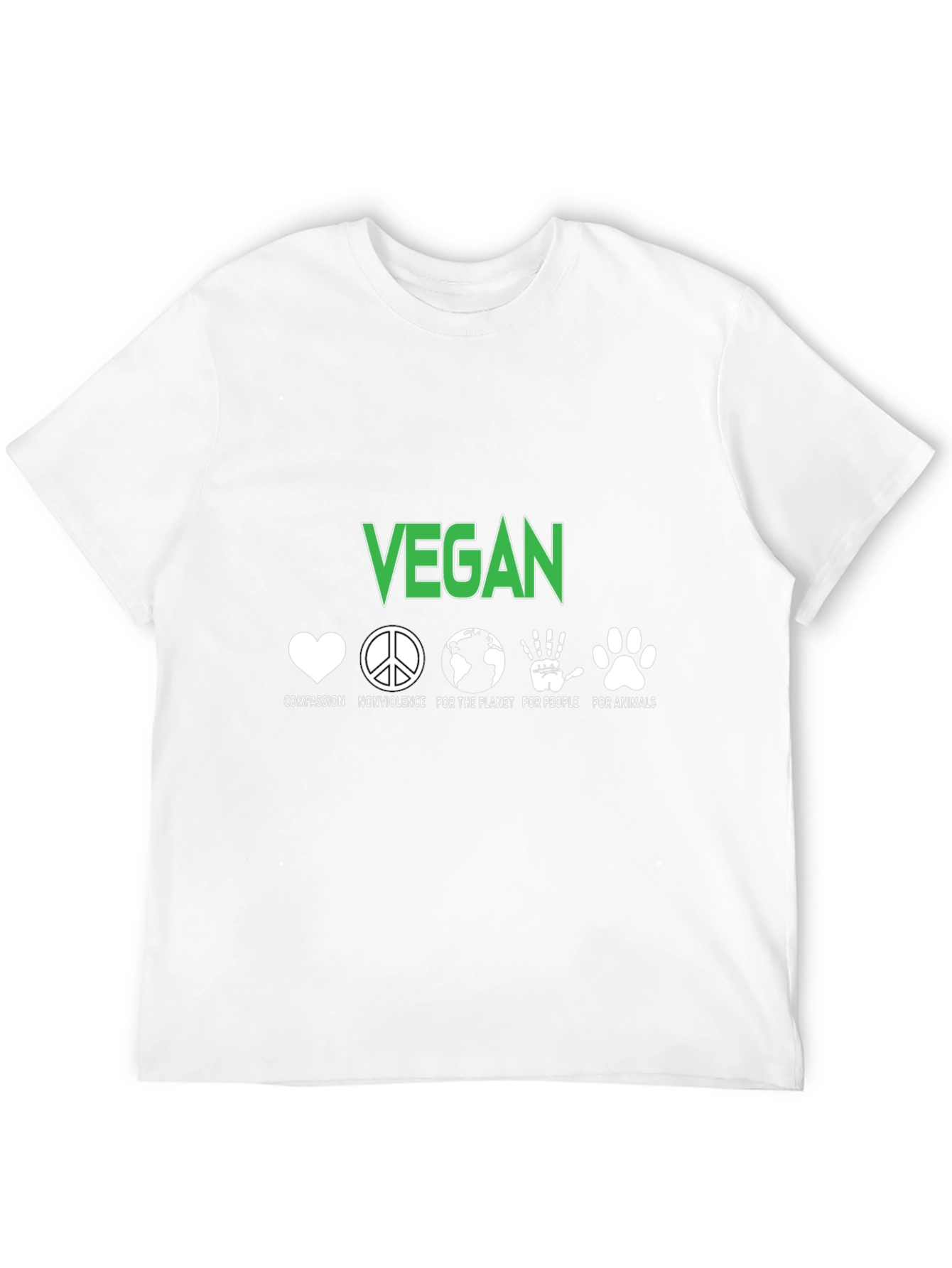 Vegan Compassion Graphic Tee - Black