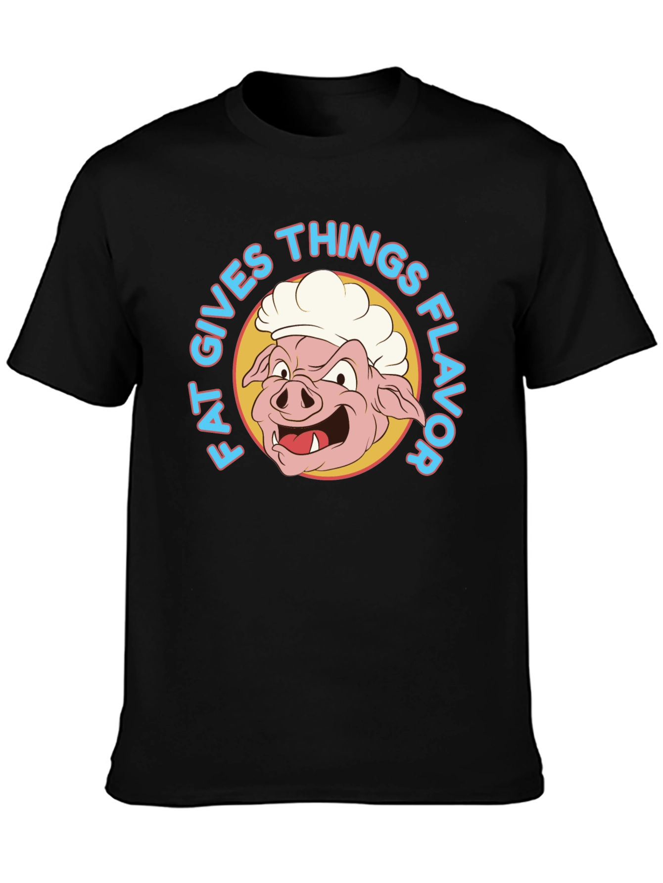 Funny Fat Gives Things Flavor Pig Chef T-Shirt
