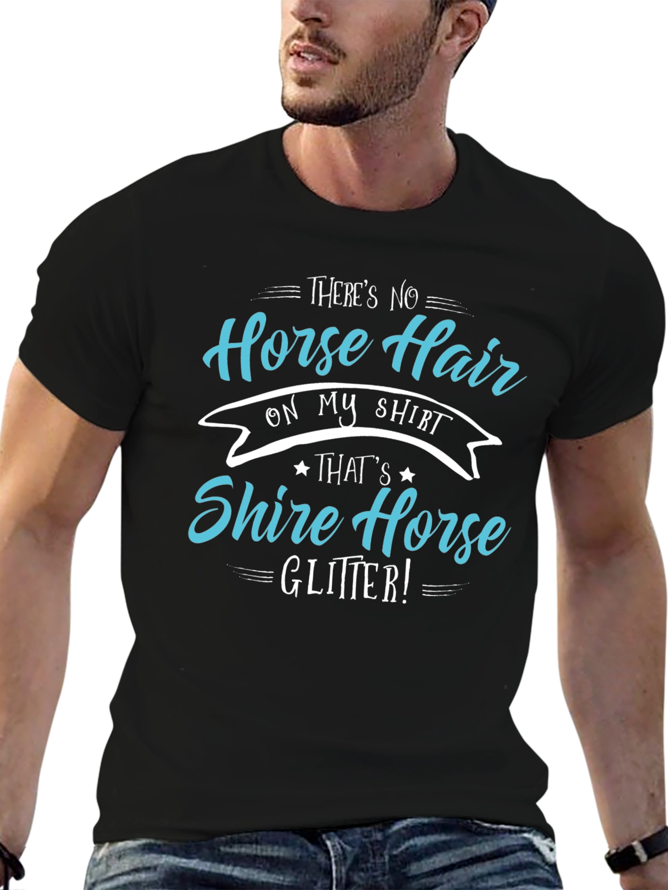Horse Lover T-Shirt: Shire Horse Glitter Tee