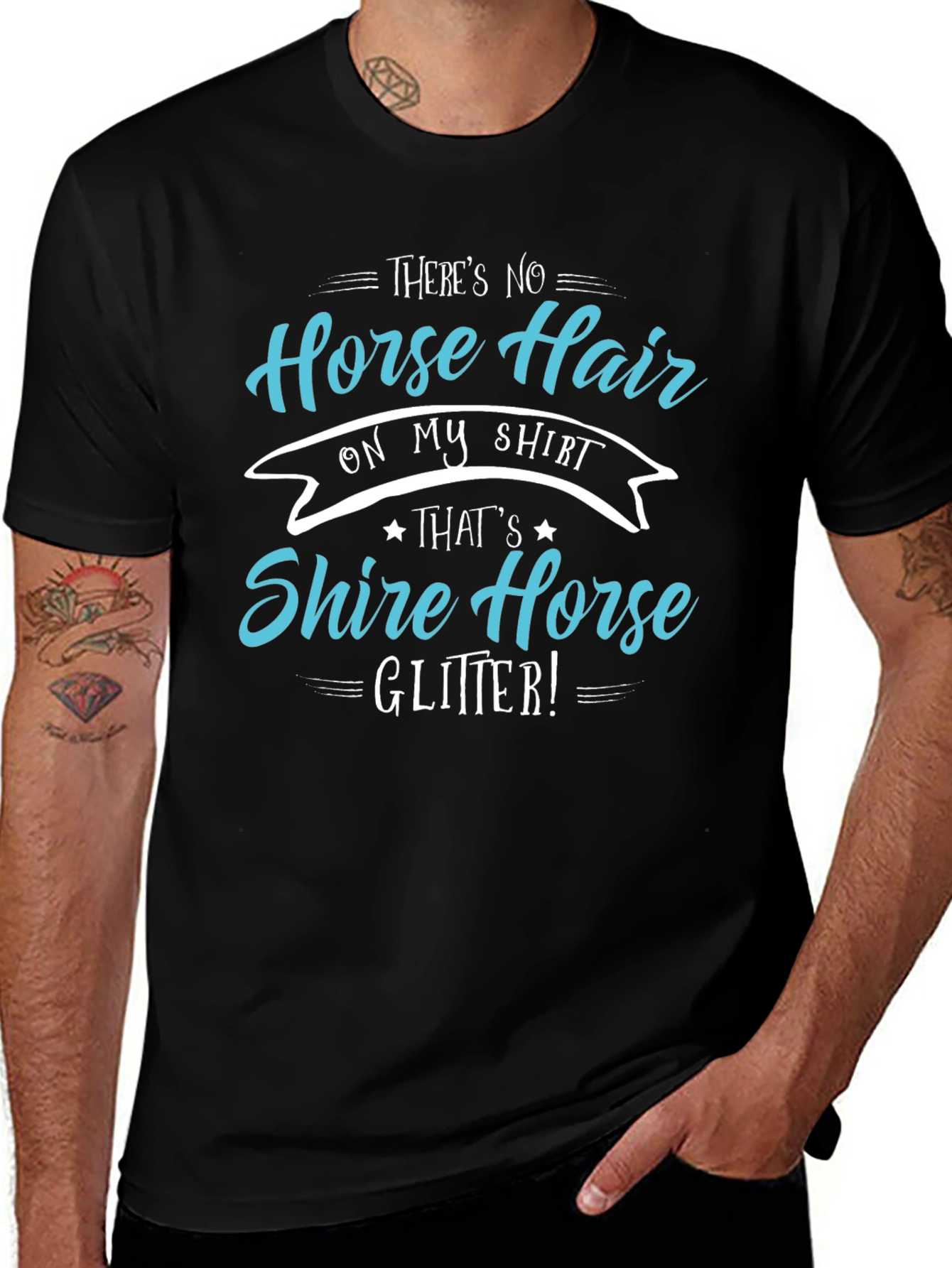 Horse Lover T-Shirt: Shire Horse Glitter Tee