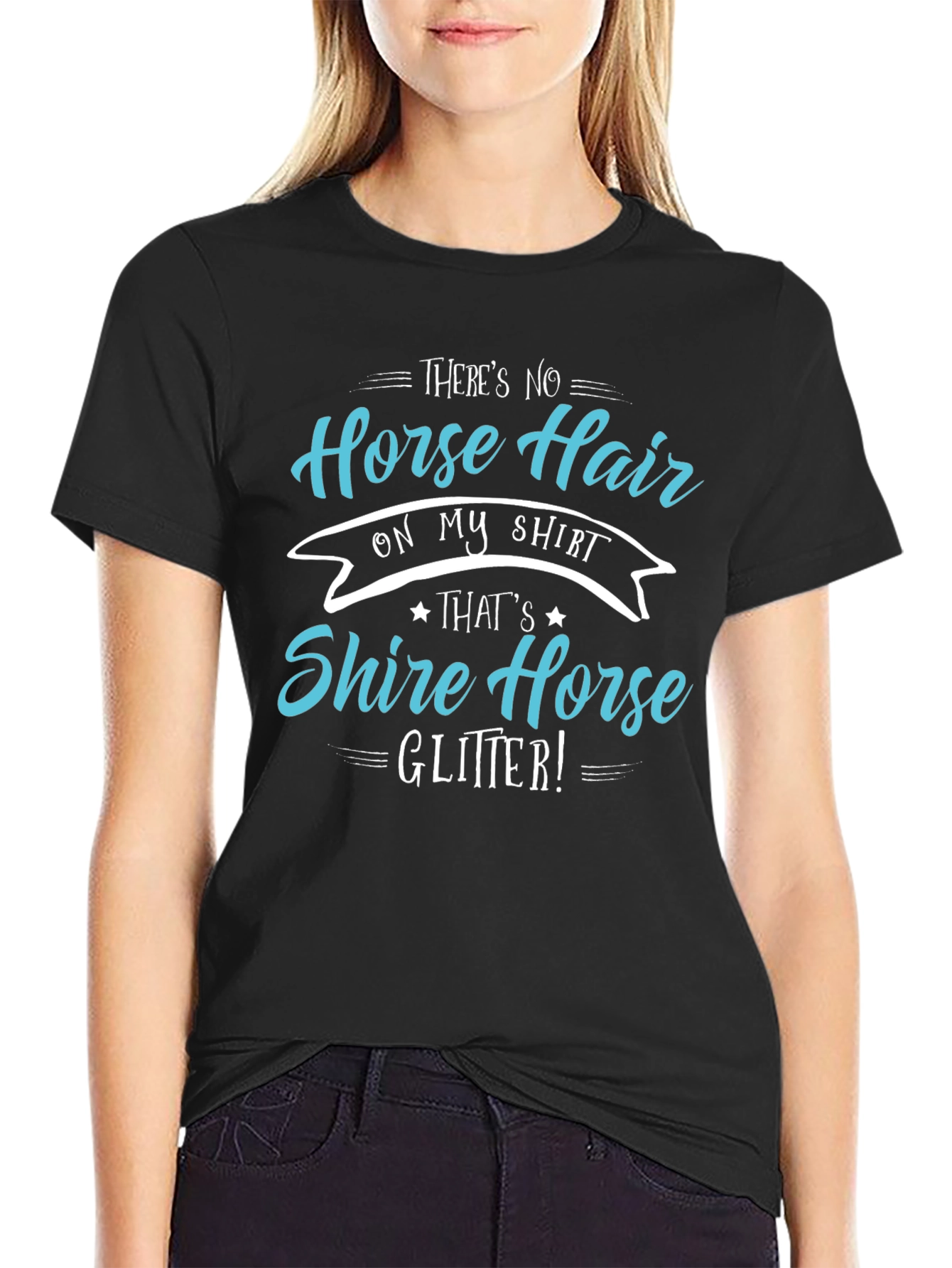 Horse Lover T-Shirt: Shire Horse Glitter Tee