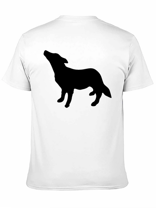Black Dog Silhouette T-Shirt | Casual Graphic Tee
