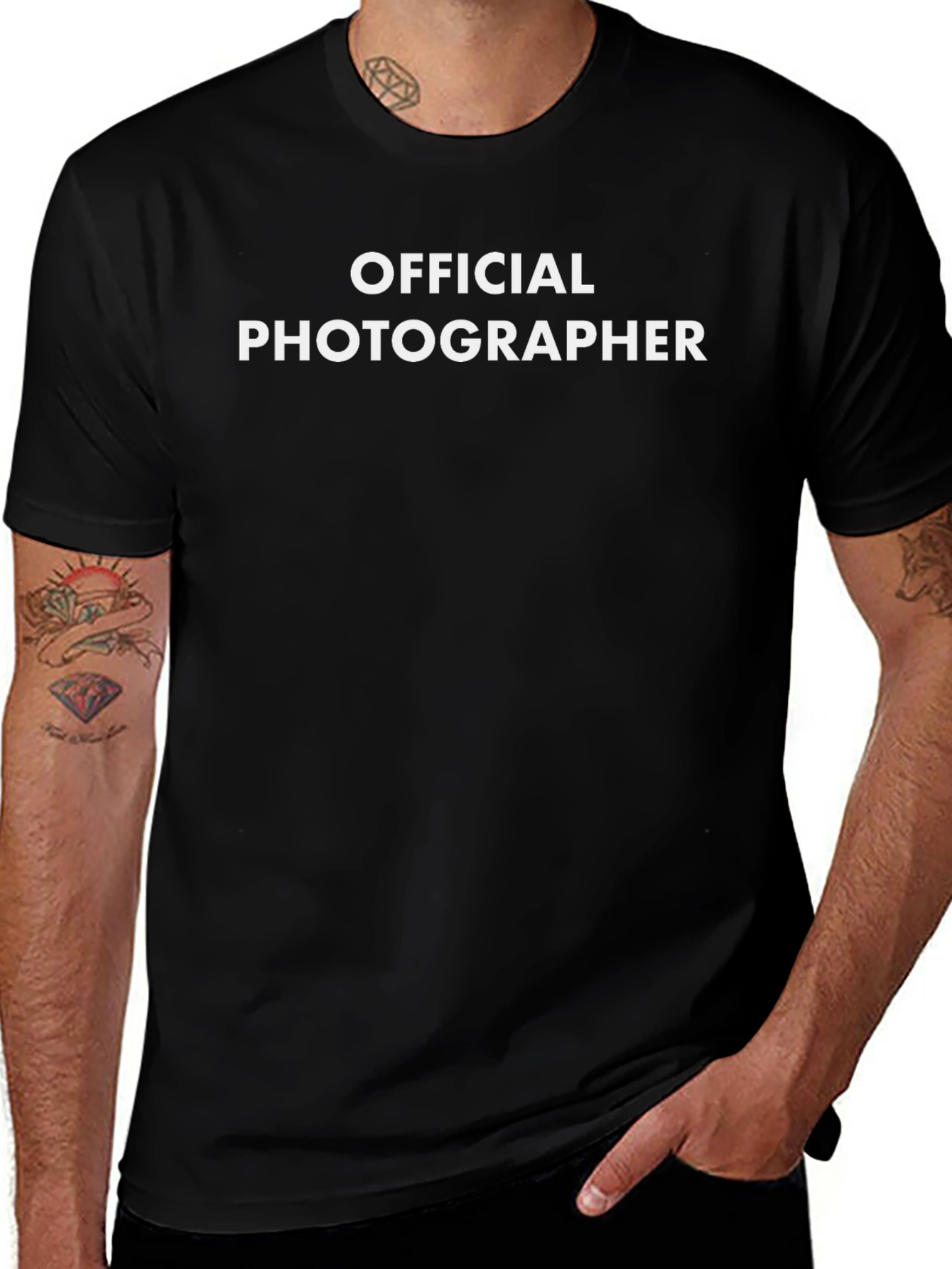 Official Photographer Graphic Tee - Black Crew Neck