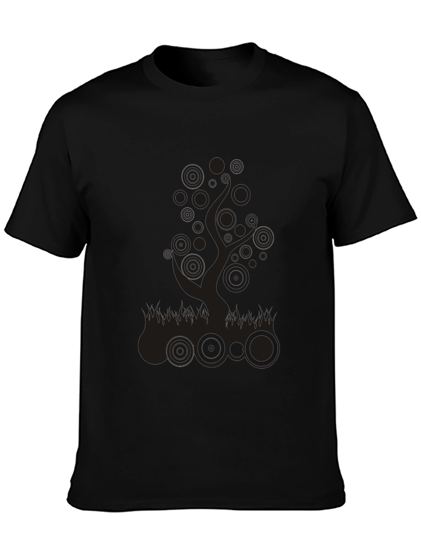 Black Tree Circle Graphic Tee