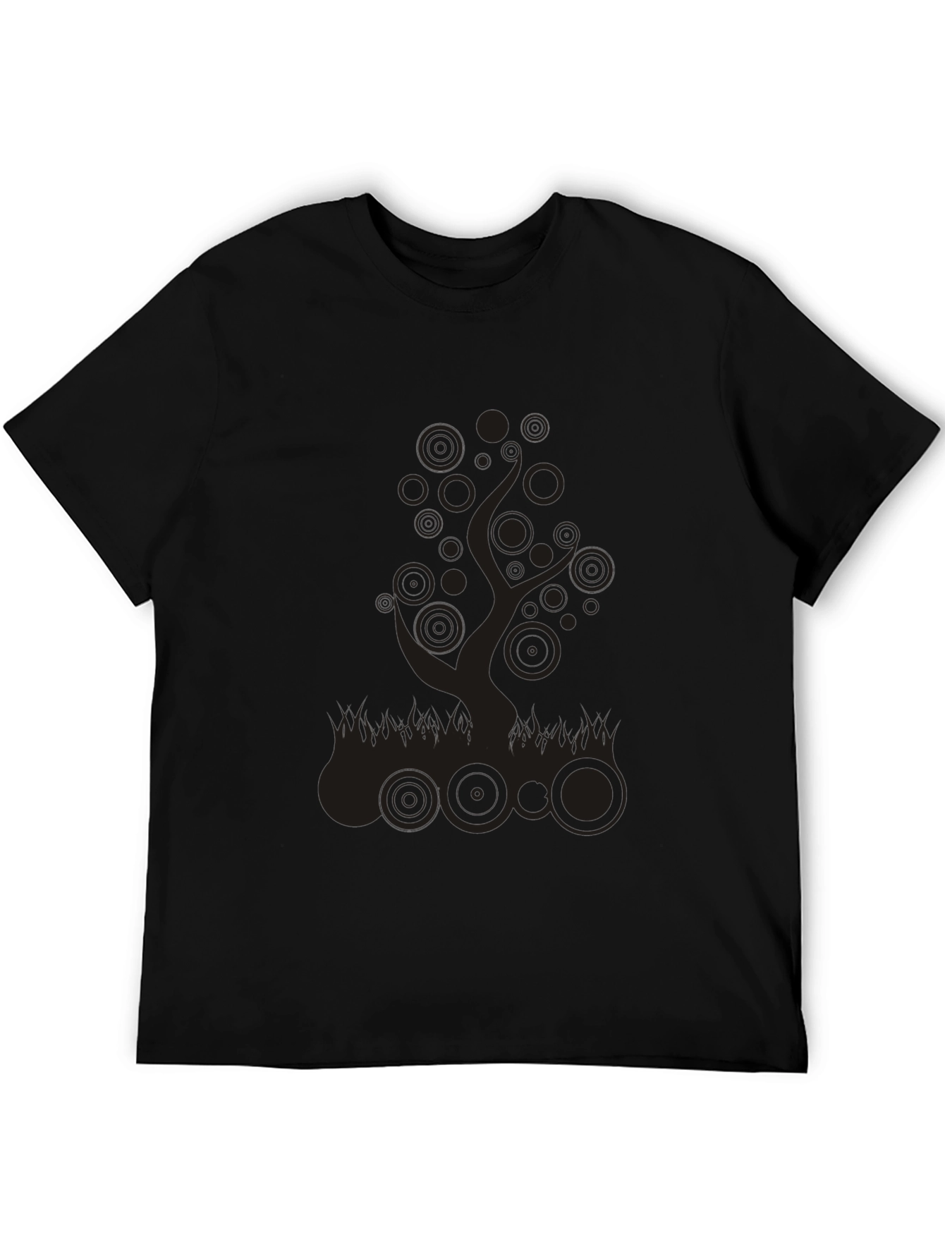 Black Tree Circle Graphic Tee