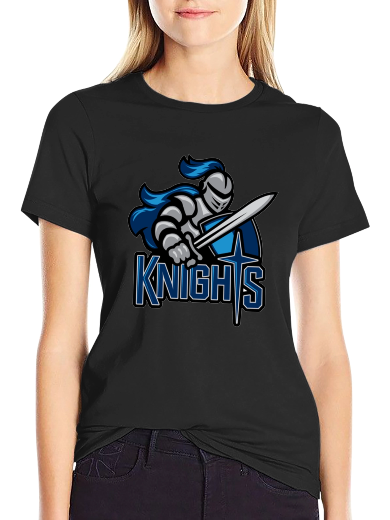 Knights T-Shirt - Black Tee with Graphic Print