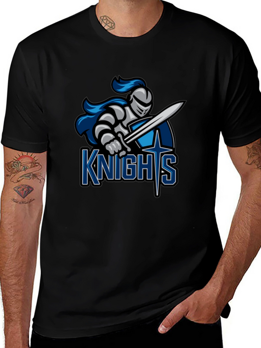 Knights T-Shirt - Black Tee with Graphic Print