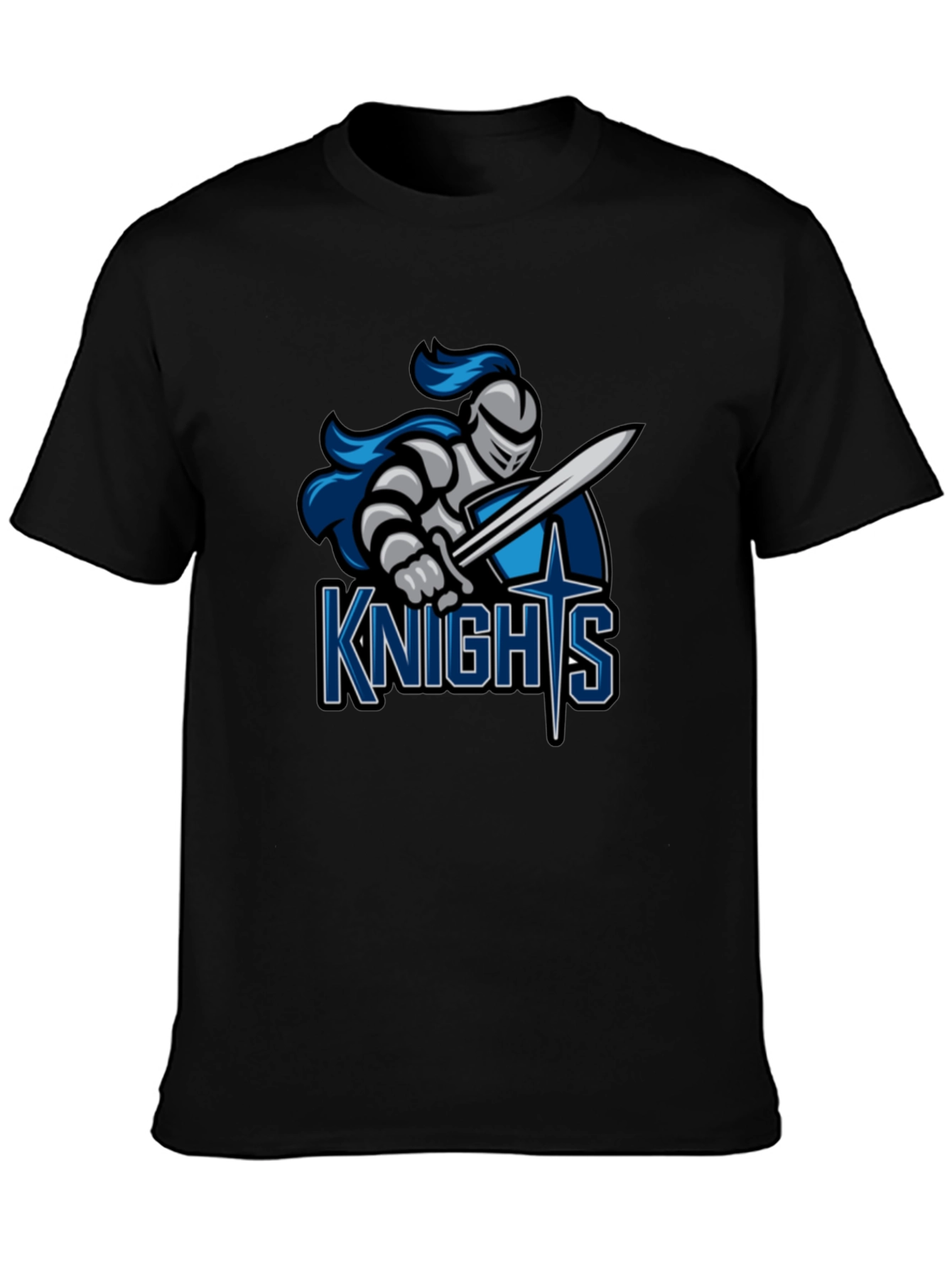 Knights T-Shirt - Black Tee with Graphic Print