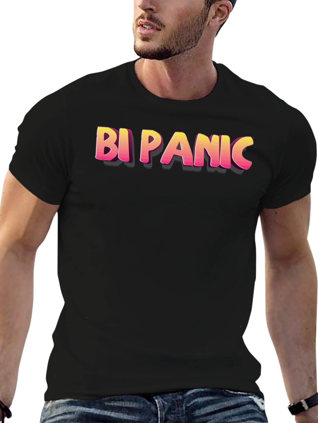 Bi Panic Graphic T-Shirt - Casual Unisex Tee