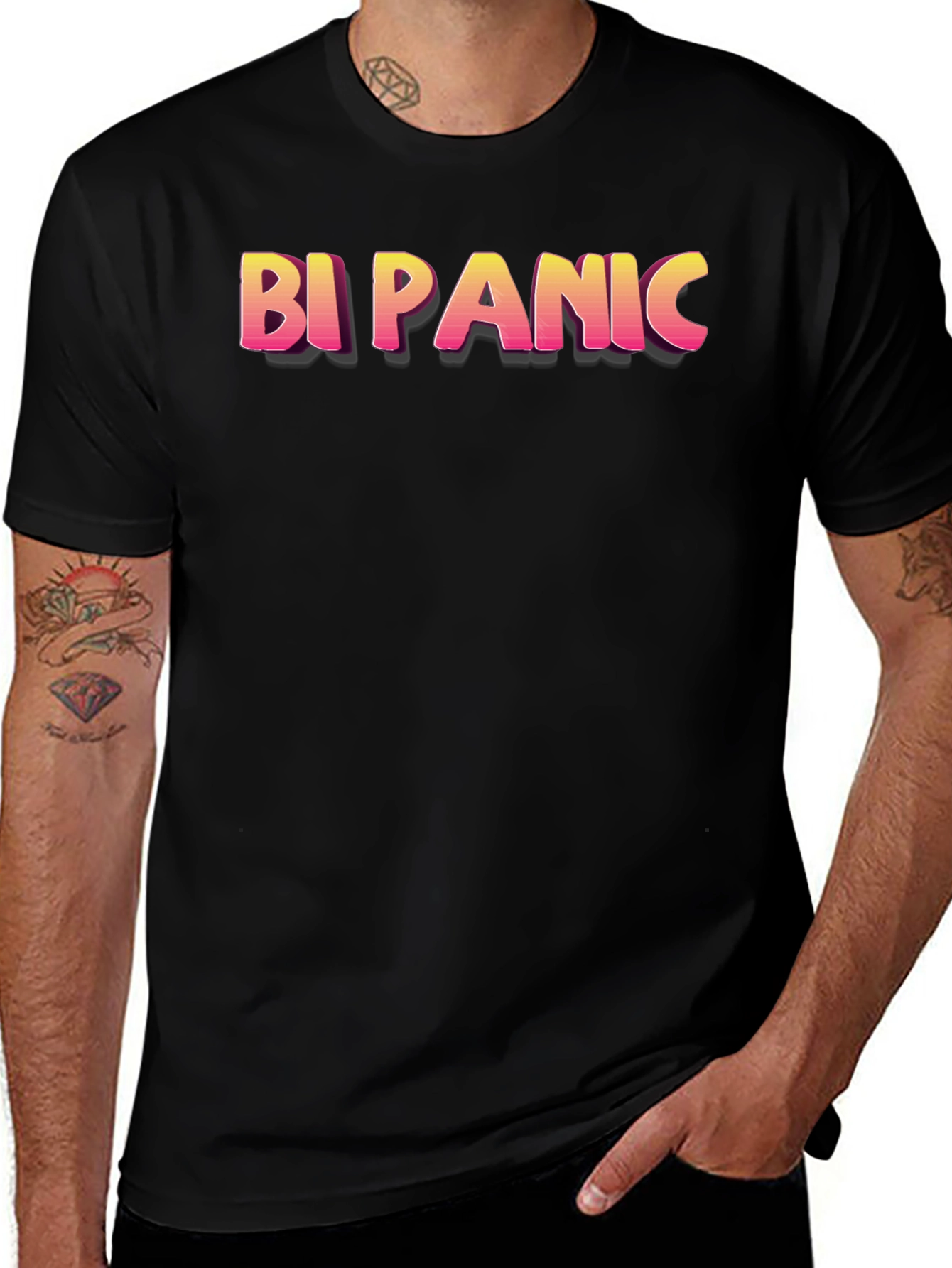Bi Panic Graphic T-Shirt - Casual Unisex Tee