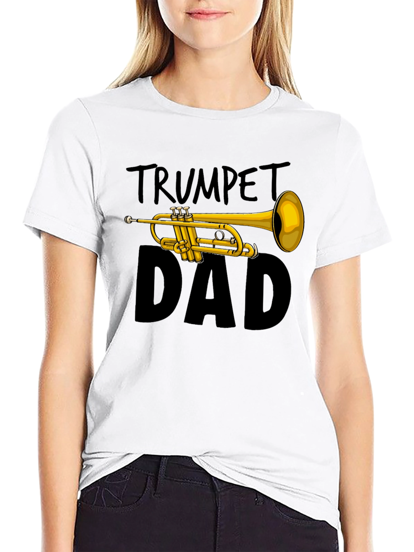 Trumpet Dad Graphic Tee - Musician Father T-Shirt