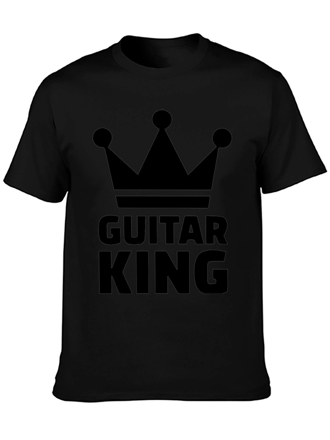 Guitar King Black Graphic Tee