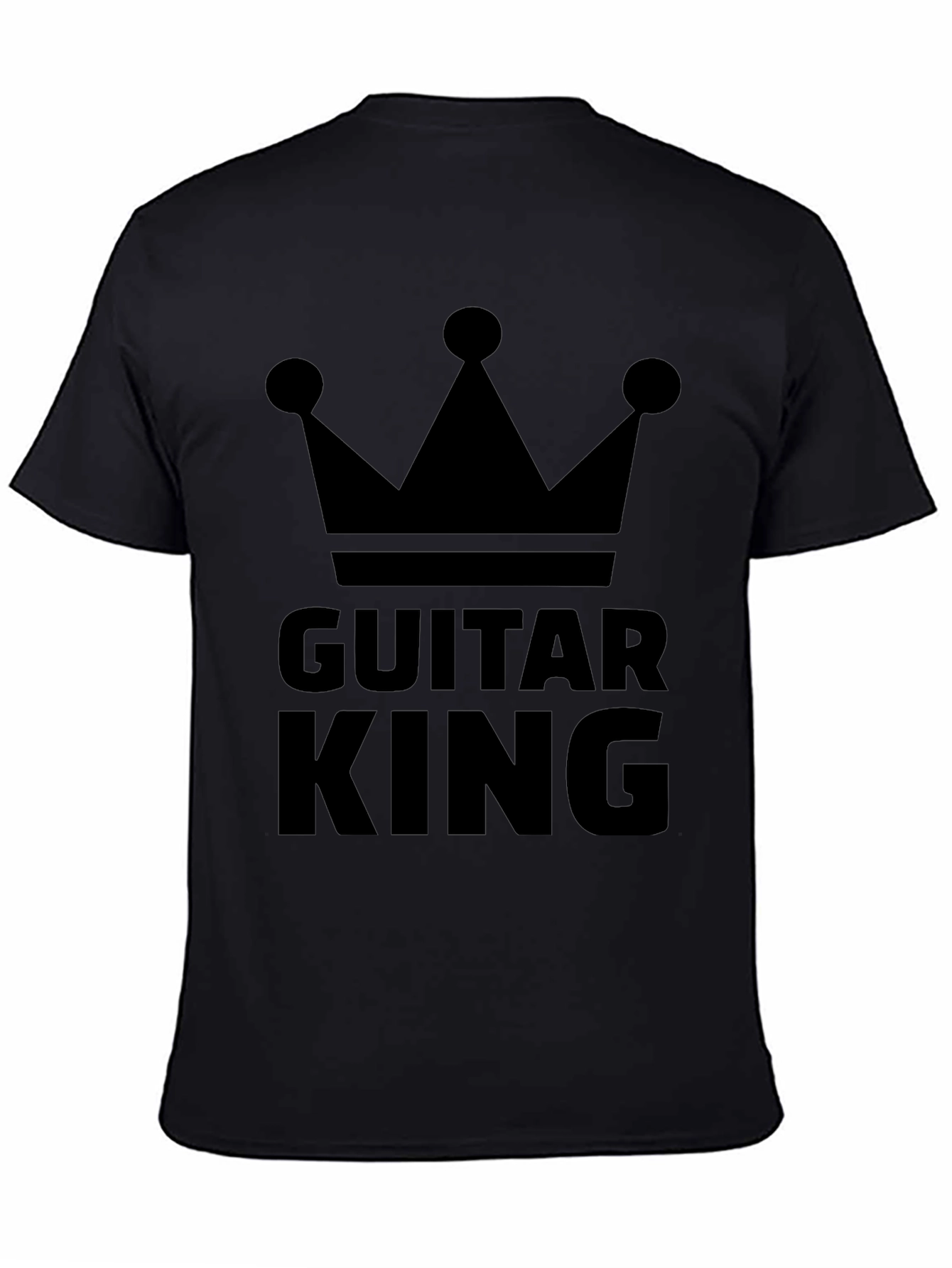 Guitar King Black Graphic Tee