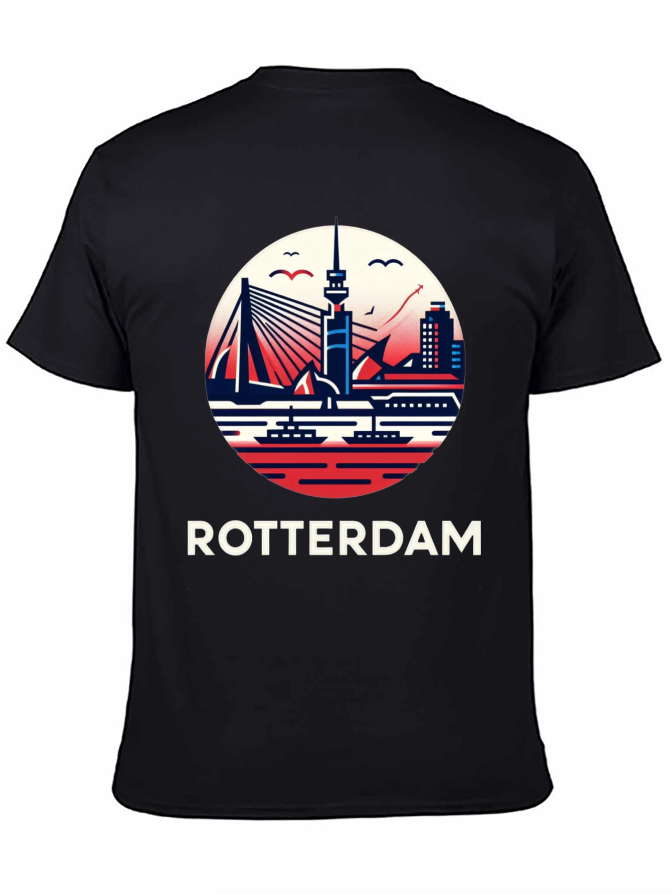 Rotterdam Skyline Graphic Tee - Cityscape Shirt