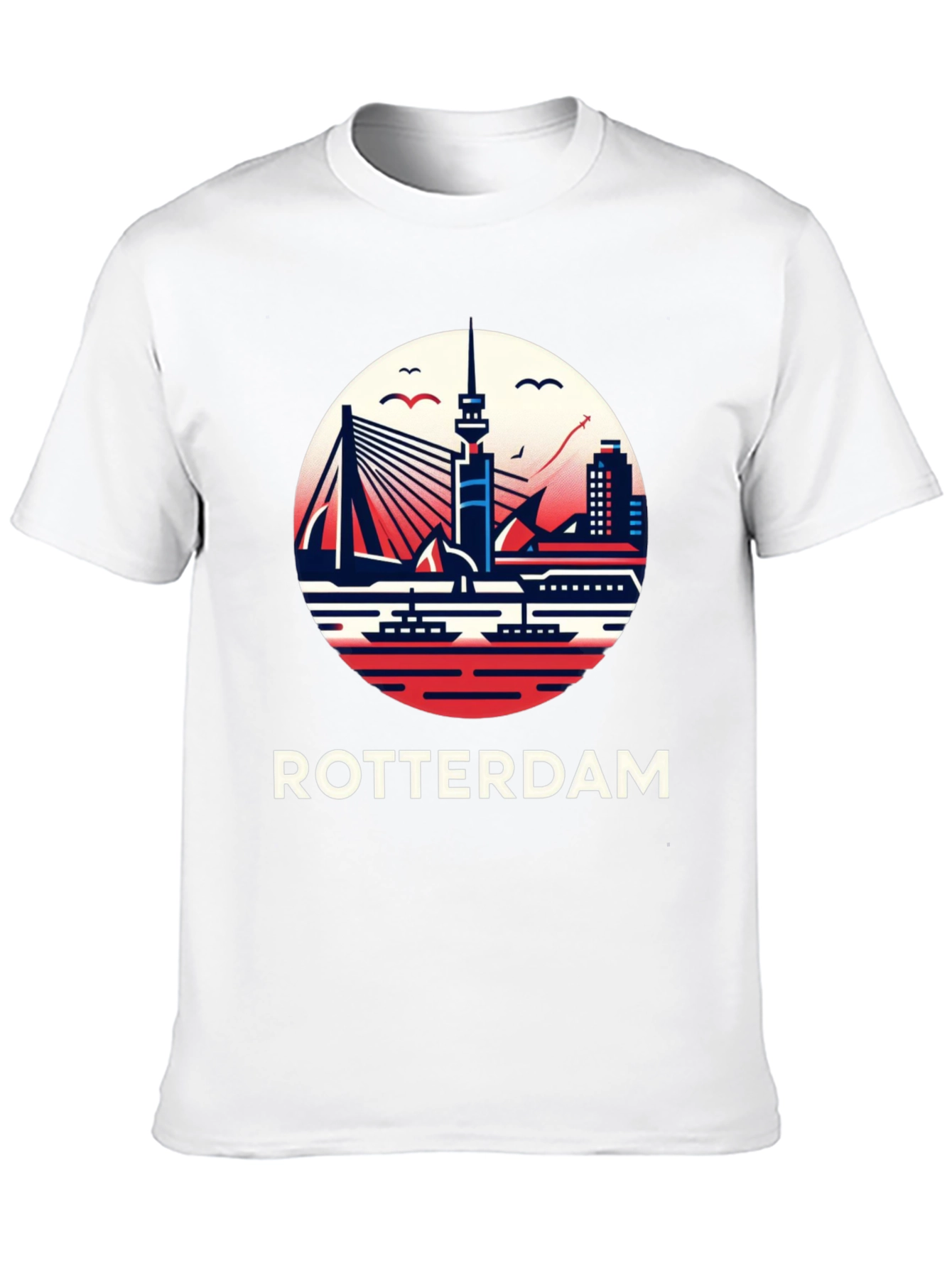 Rotterdam Skyline Graphic Tee - Cityscape Shirt