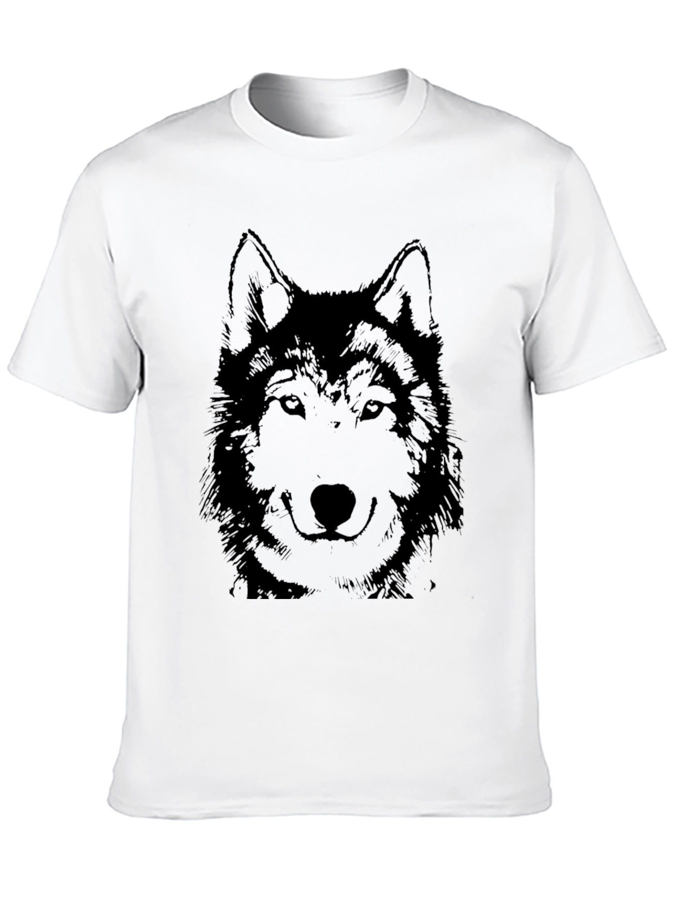 Wolf Graphic Print Black T-Shirt