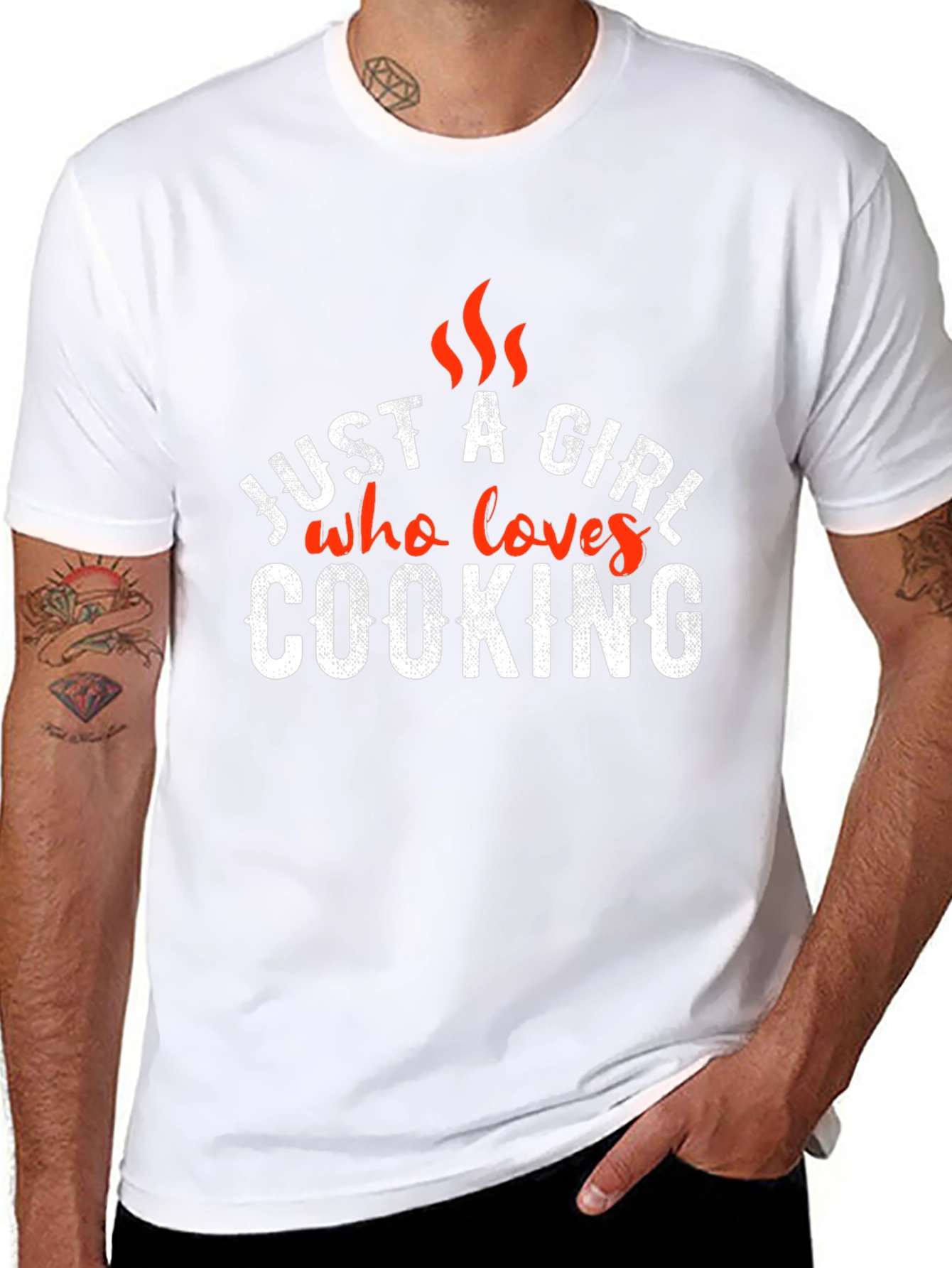 Just A Girl Who Loves Cooking - Novelty T-Shirt