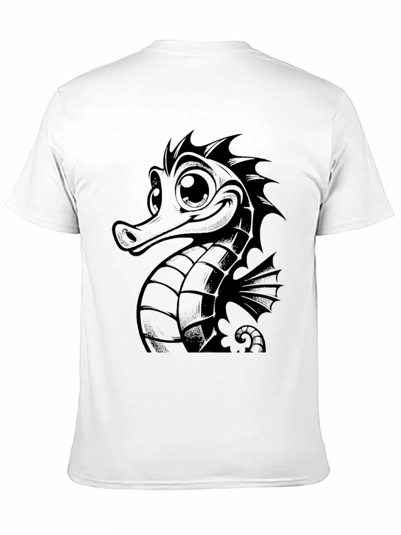Sea Horse Graphic Tee - Black