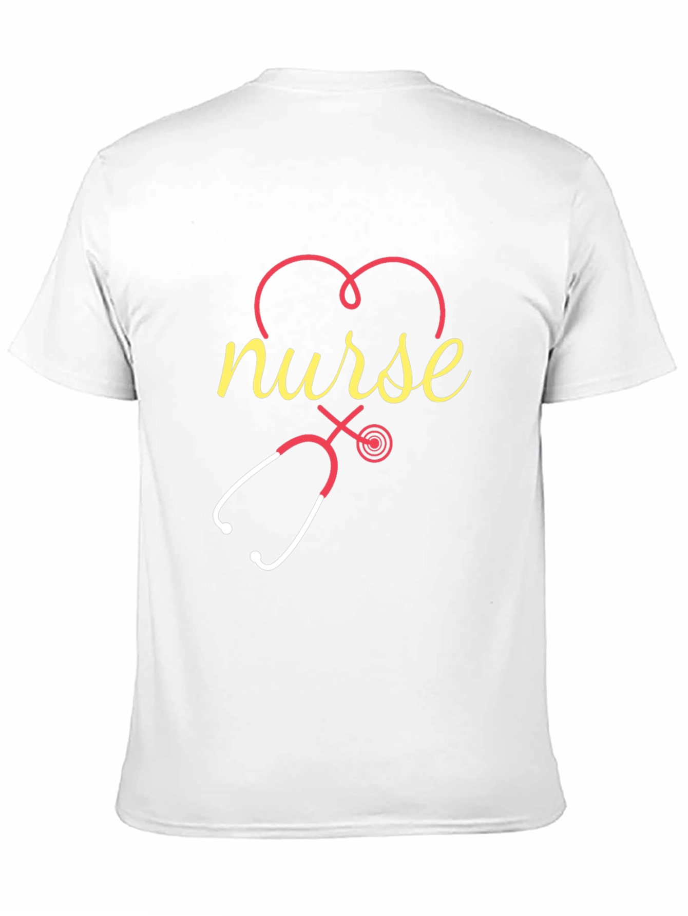 Nurse Heart Stethoscope Black T-Shirt