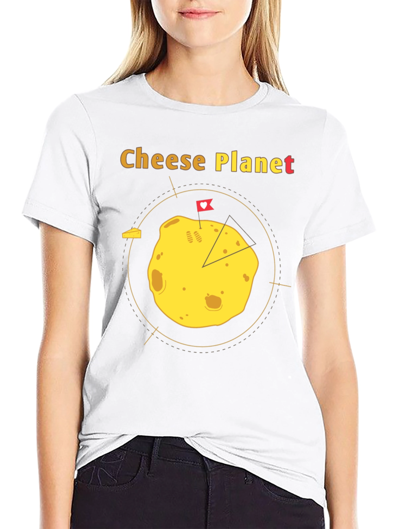 Cheese Planet Graphic T-Shirt - Unisex Cotton Tee