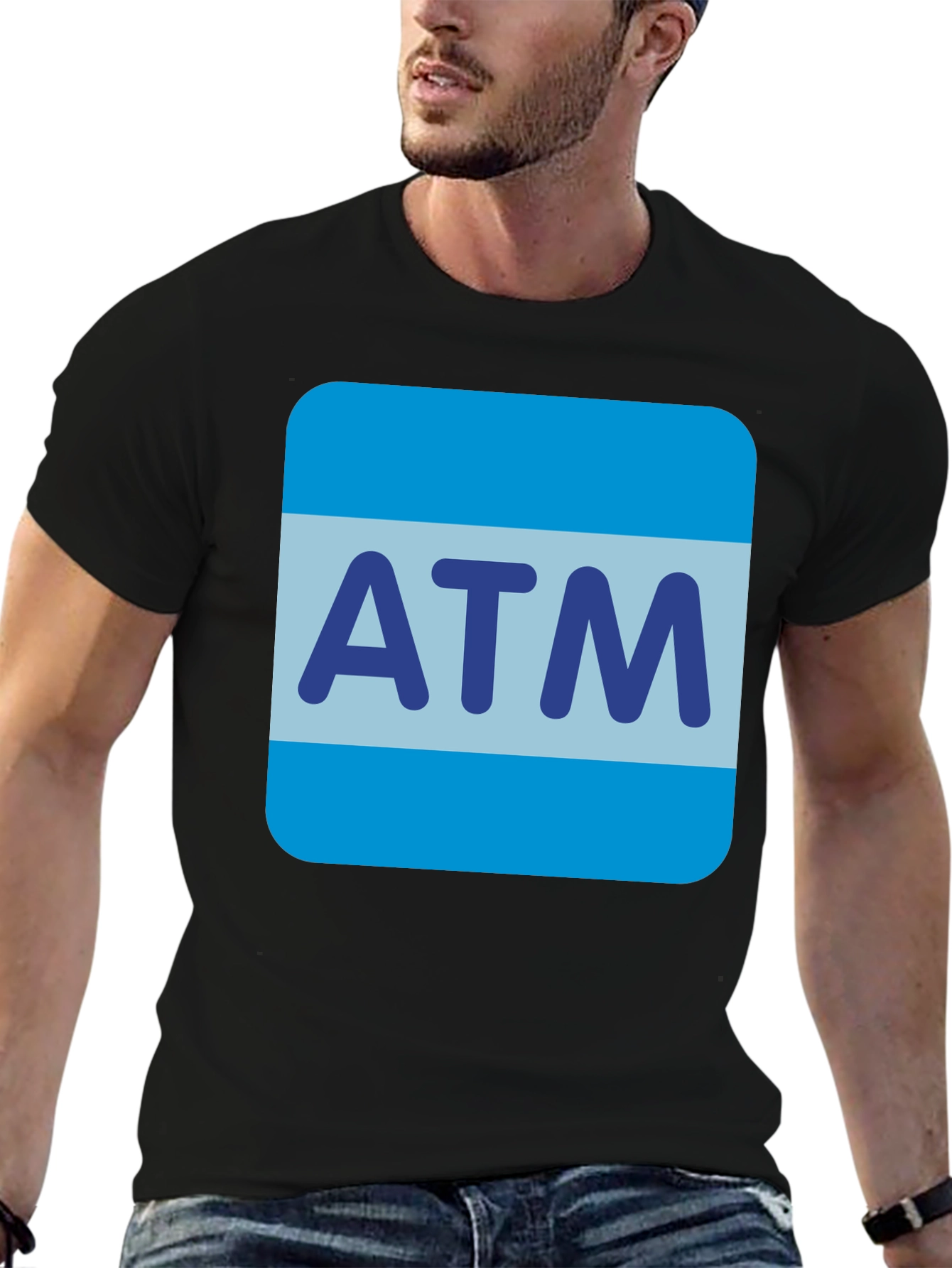 ATM Icon Black T-Shirt - Funny Banking Tee