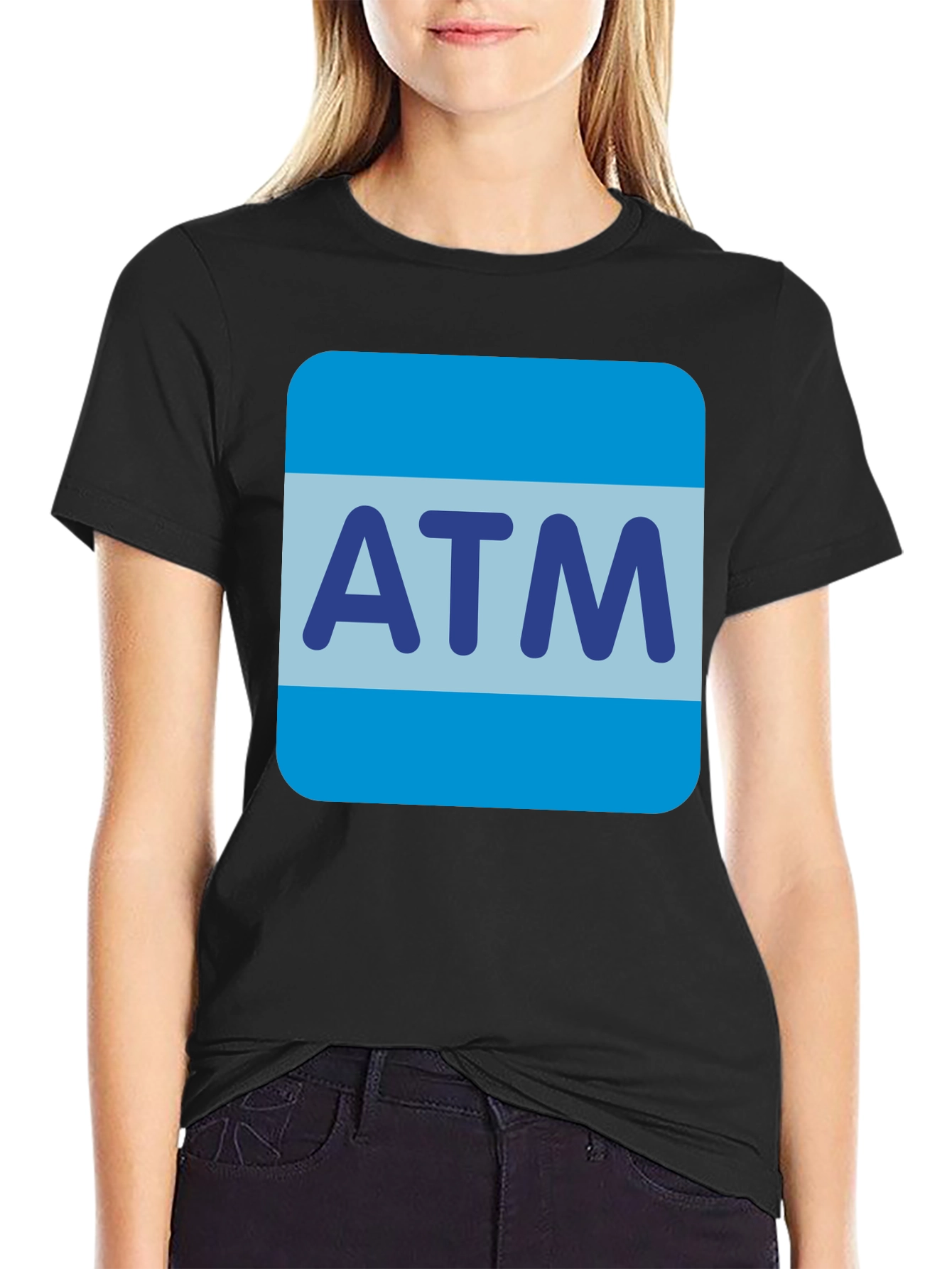 ATM Icon Black T-Shirt - Funny Banking Tee