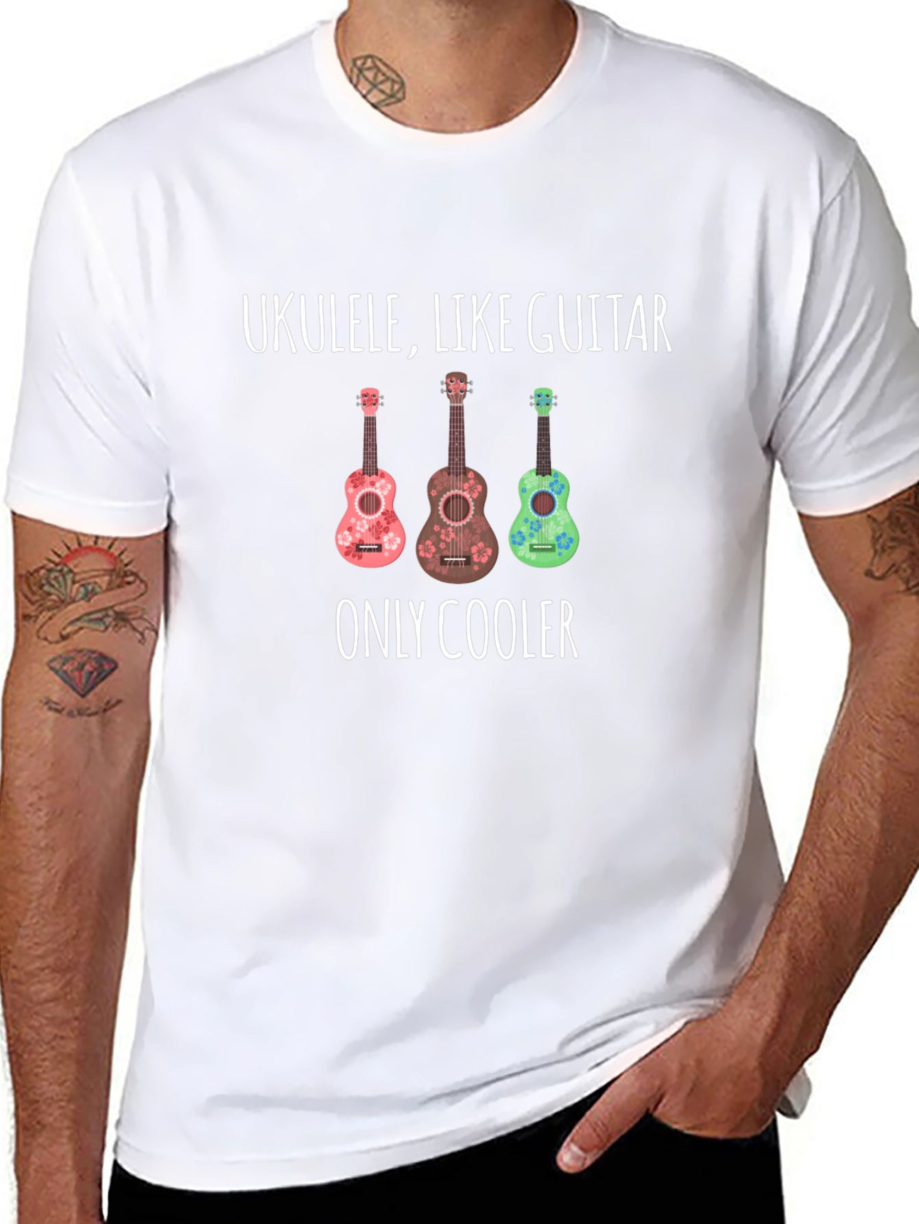Ukulele Like Guitar Only Cooler Graphic Tee