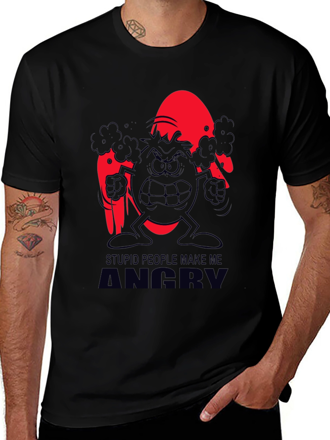 Angry Egg Graphic T-Shirt