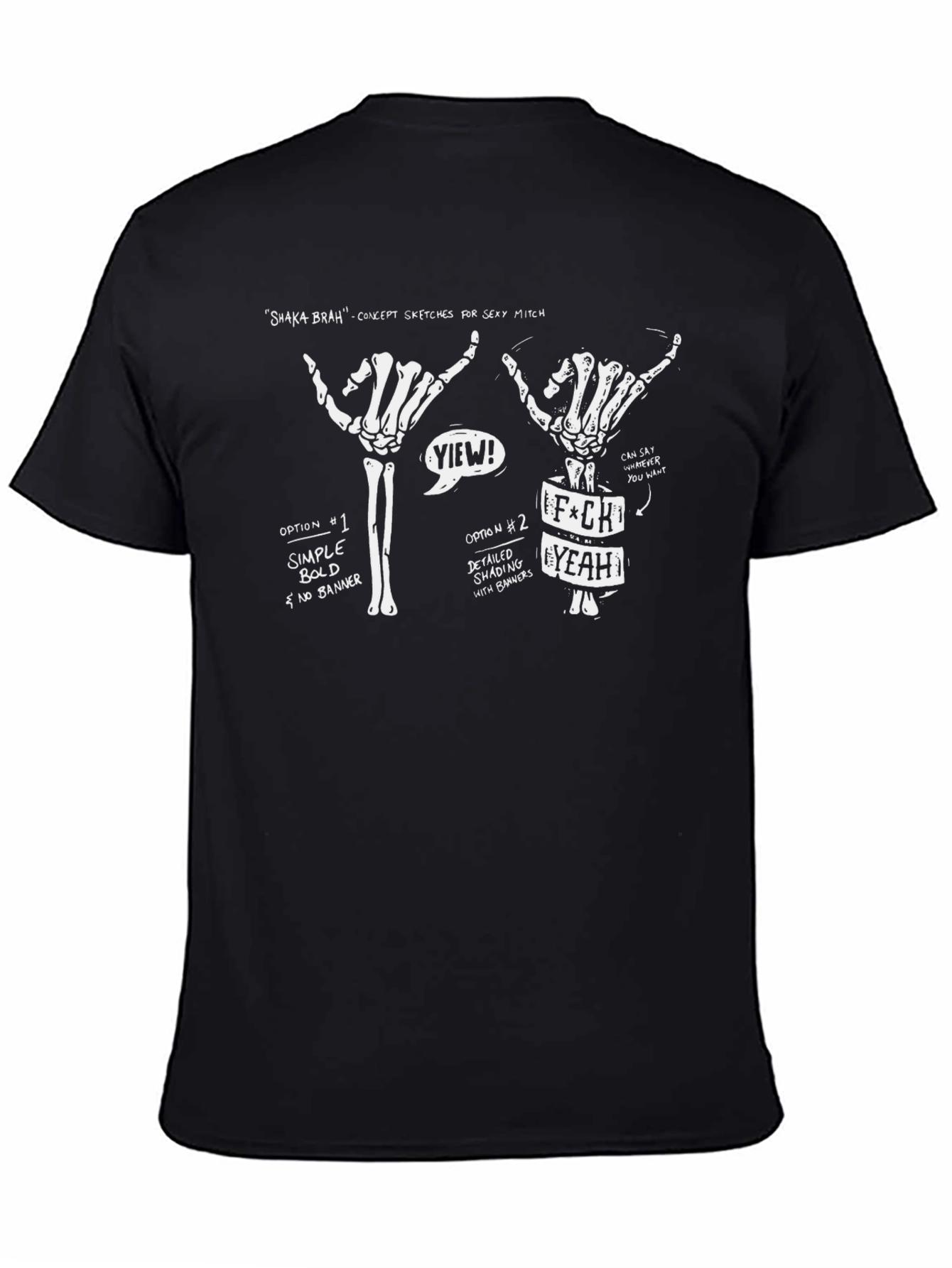 Shaka Brah Skeleton Hand T-Shirt - Surf Style