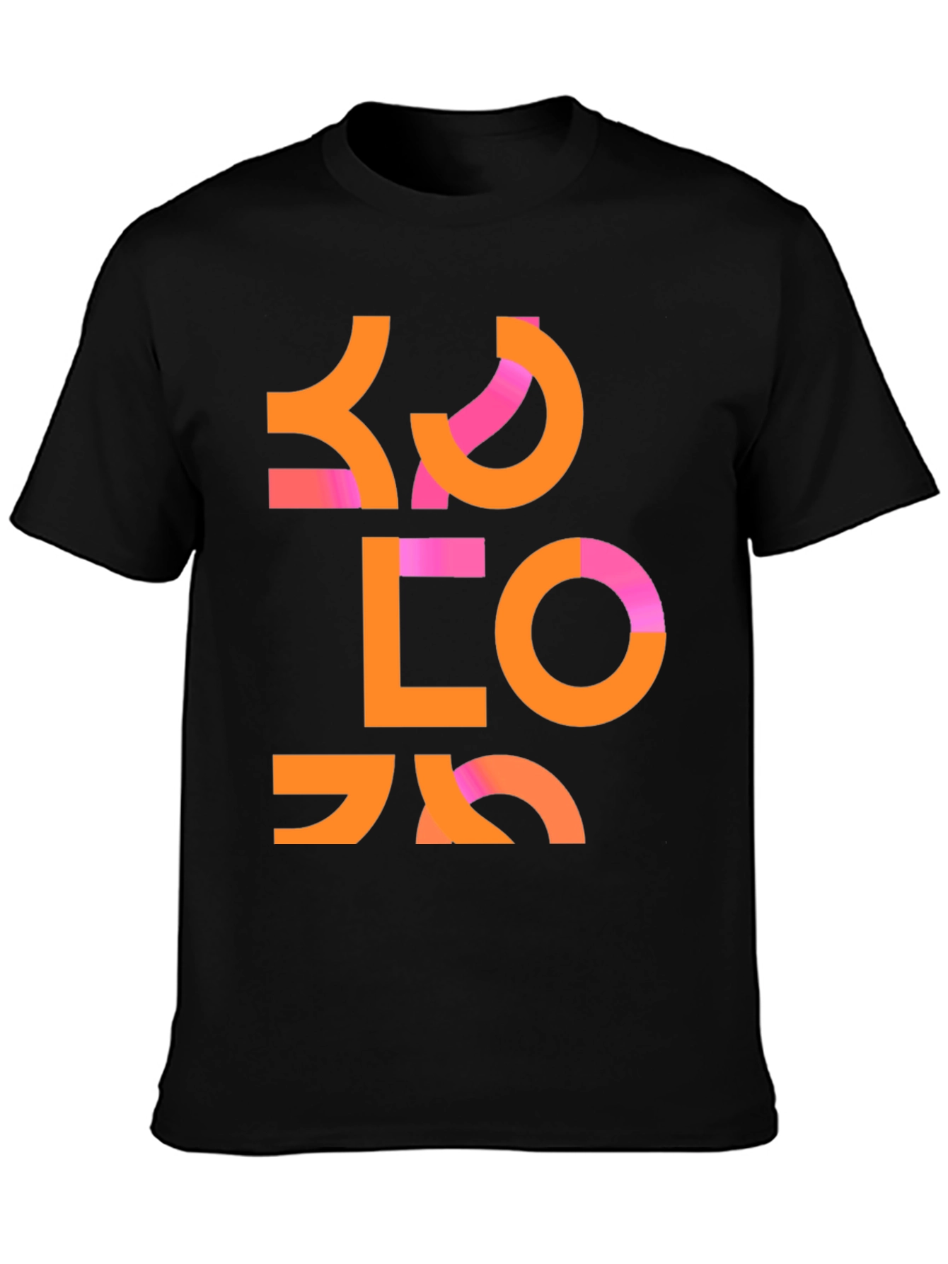 Geometric Print Black T-Shirt