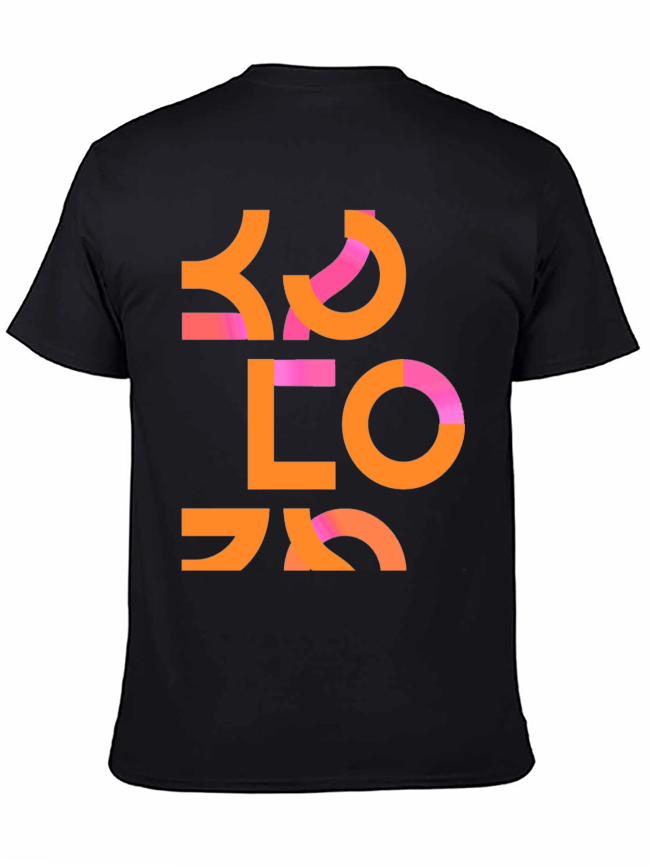 Geometric Print Black T-Shirt