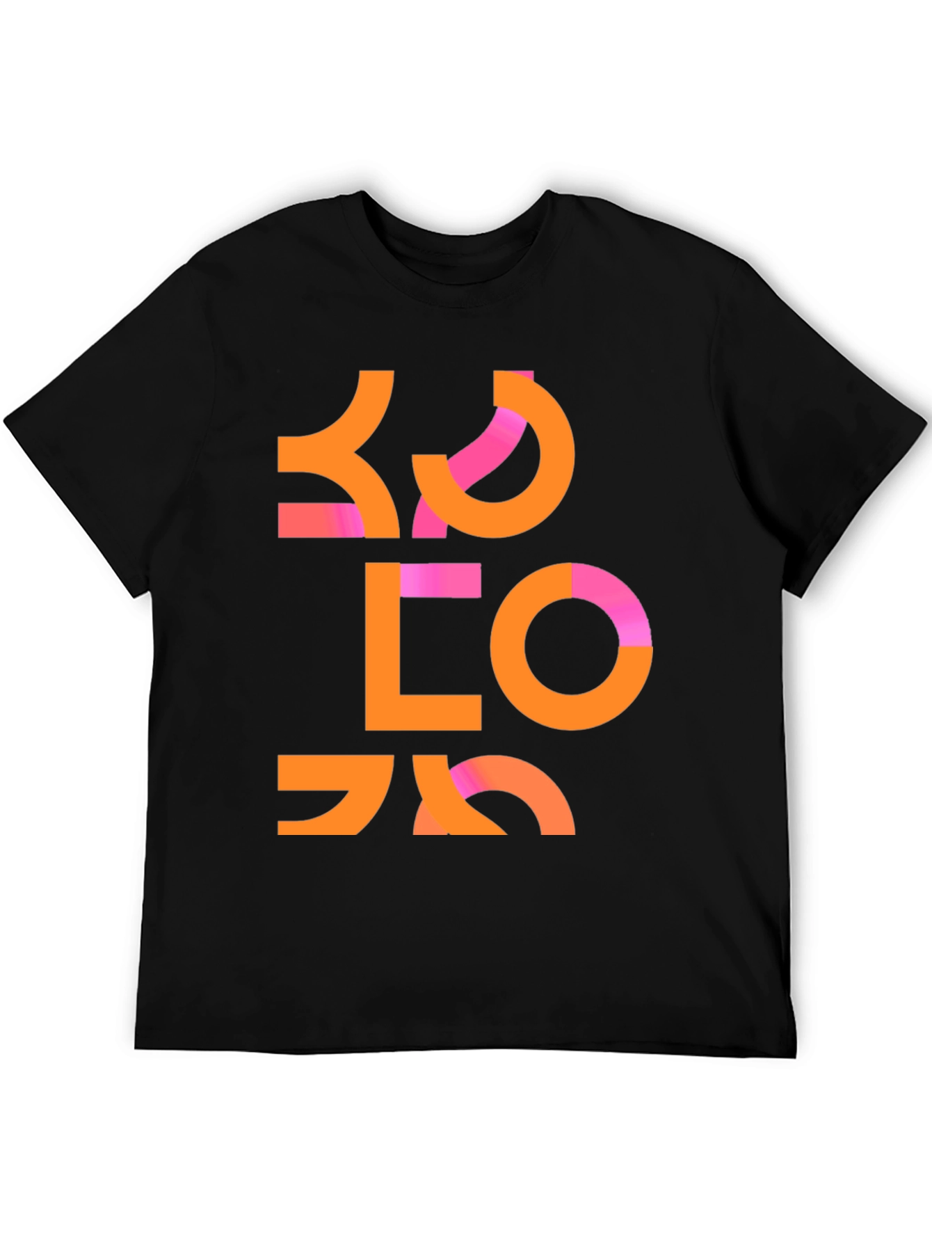 Geometric Print Black T-Shirt