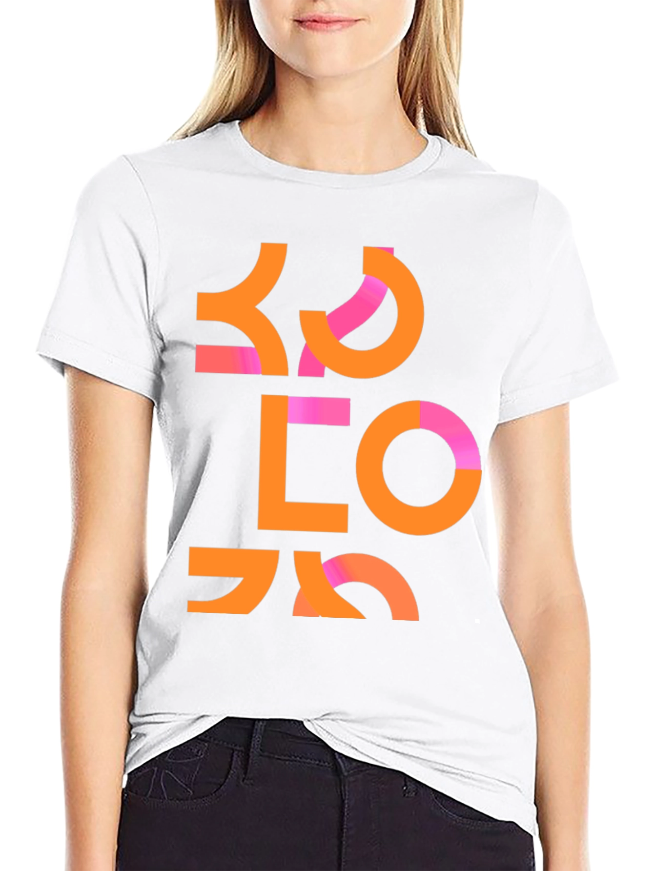 Geometric Print Black T-Shirt