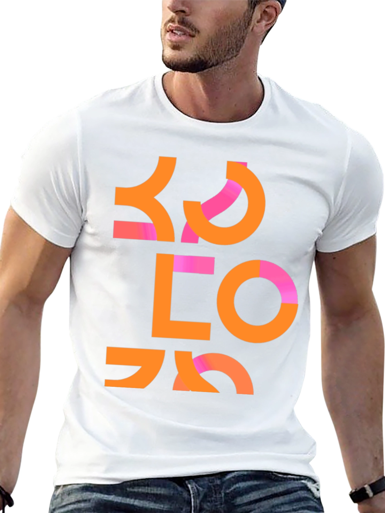 Geometric Print Black T-Shirt