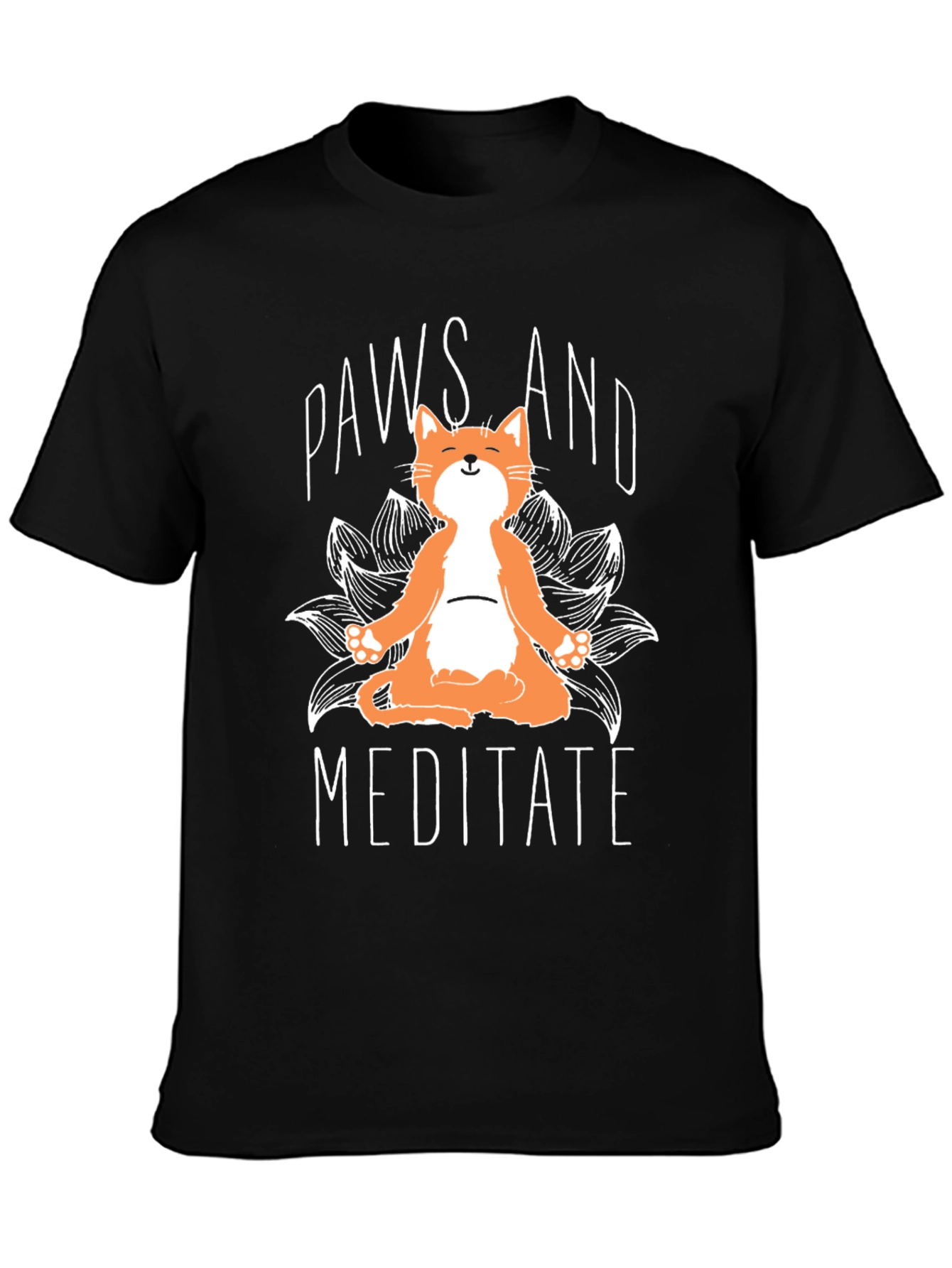 Paws and Meditate Cat T-Shirt