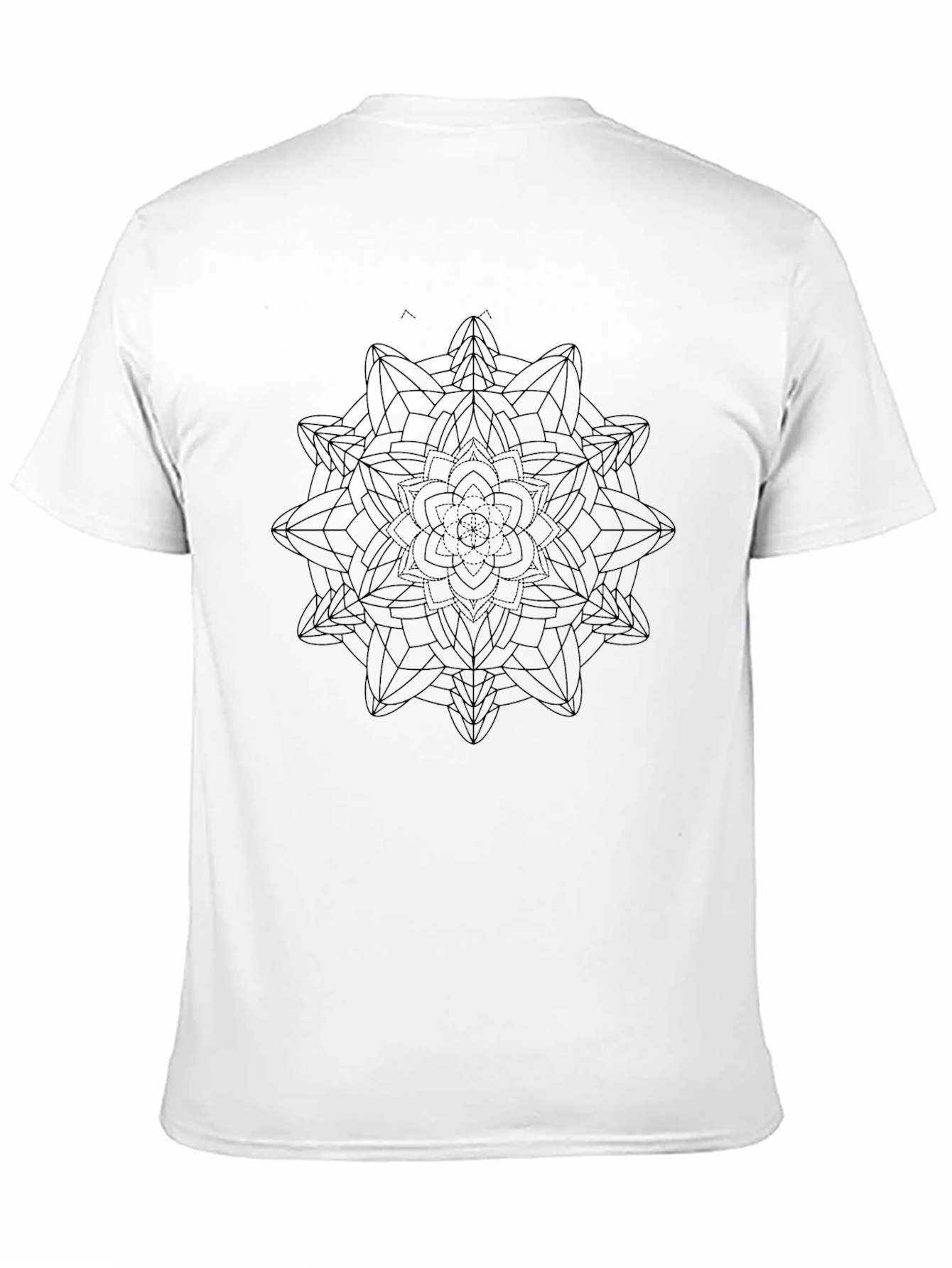 Geometric Mandala Graphic Black T-Shirt