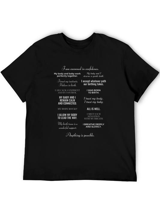 Affirmation Birth T-Shirt: Confident Pregnancy & Delivery Tee