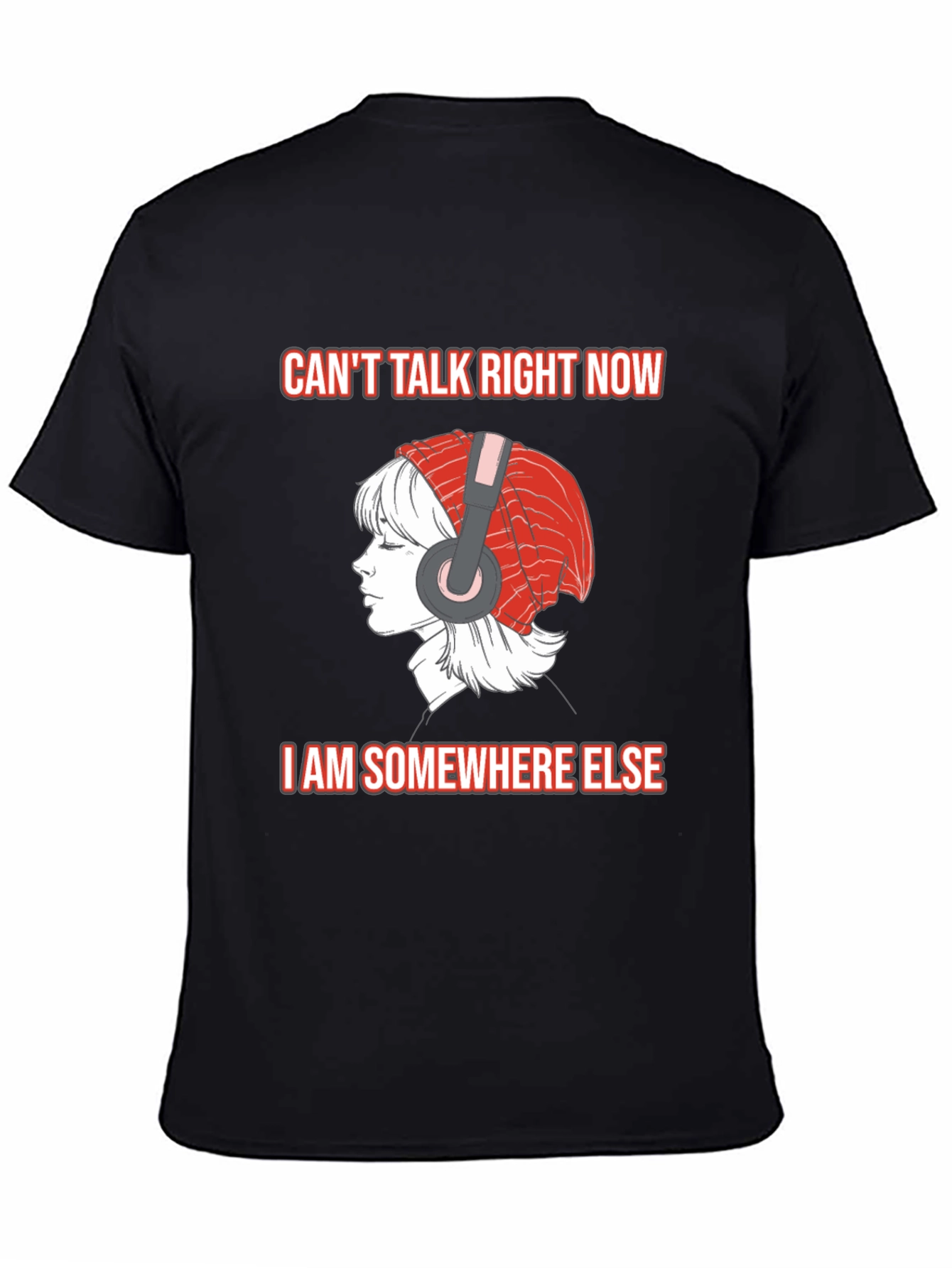 Cant Talk Right Now Black T-Shirt