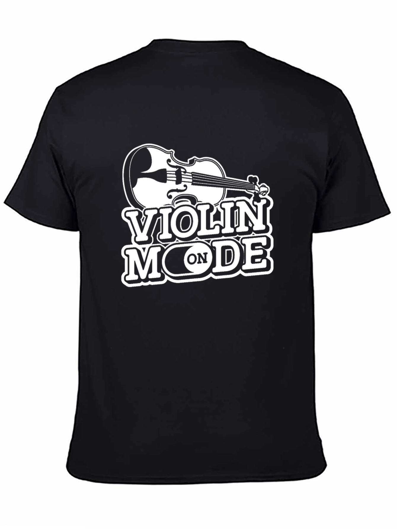 Violin Mode On Graphic Tee - Black