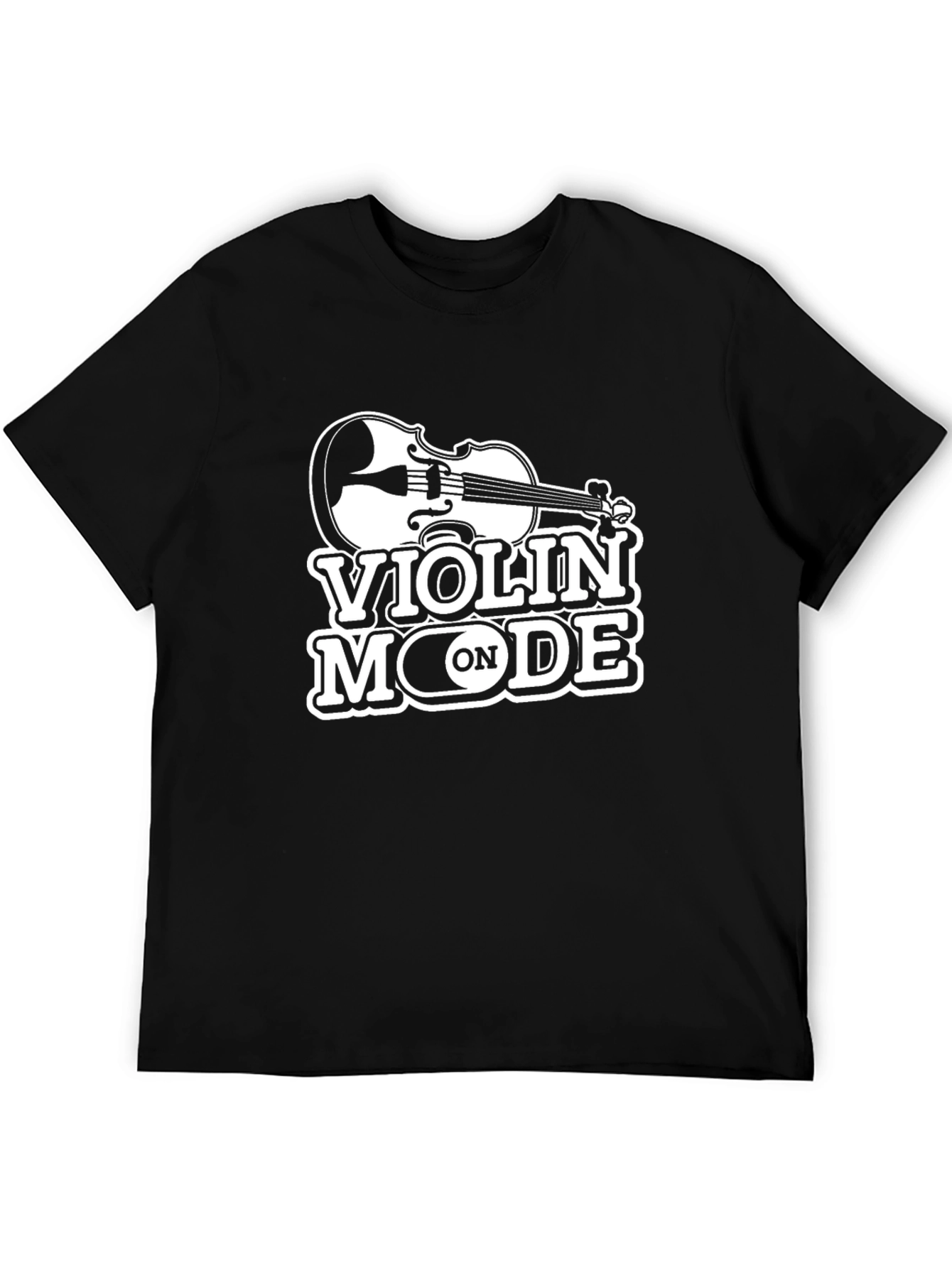Violin Mode On Graphic Tee - Black