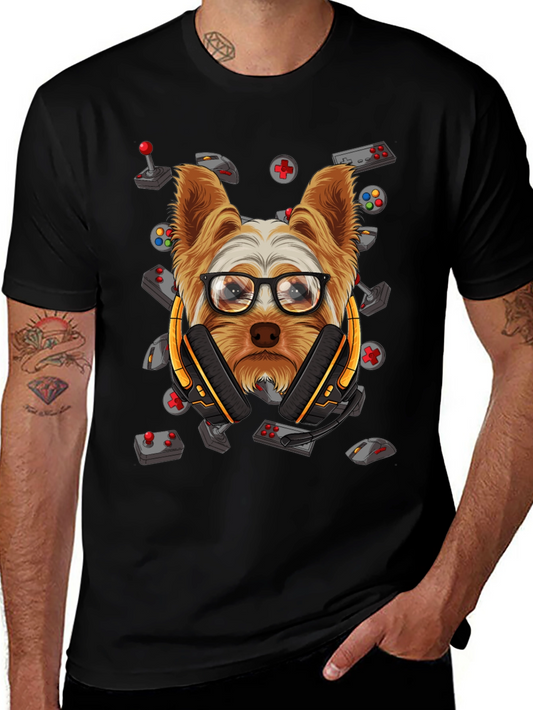 Gamer Dog Graphic T-Shirt