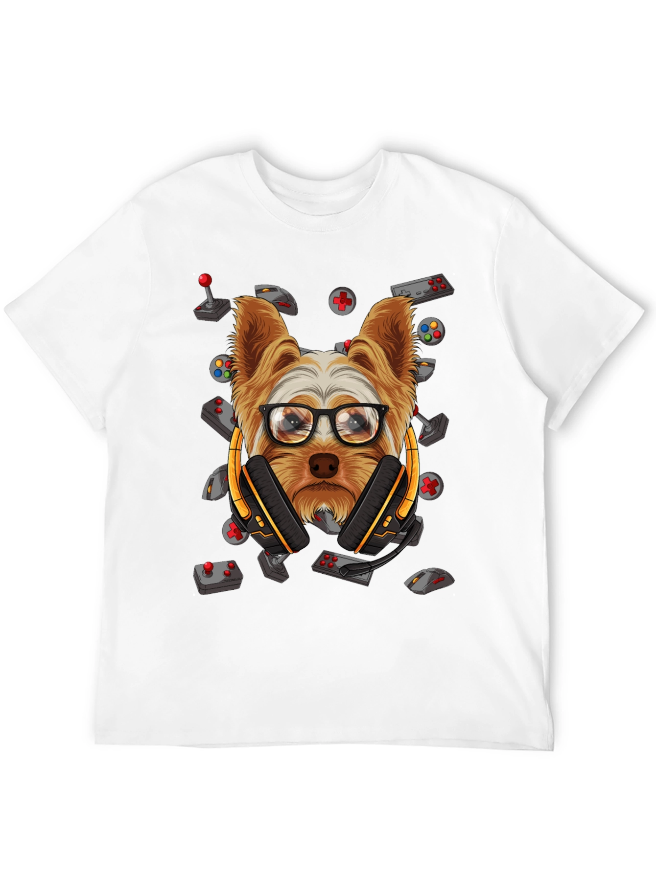 Gamer Dog Graphic T-Shirt