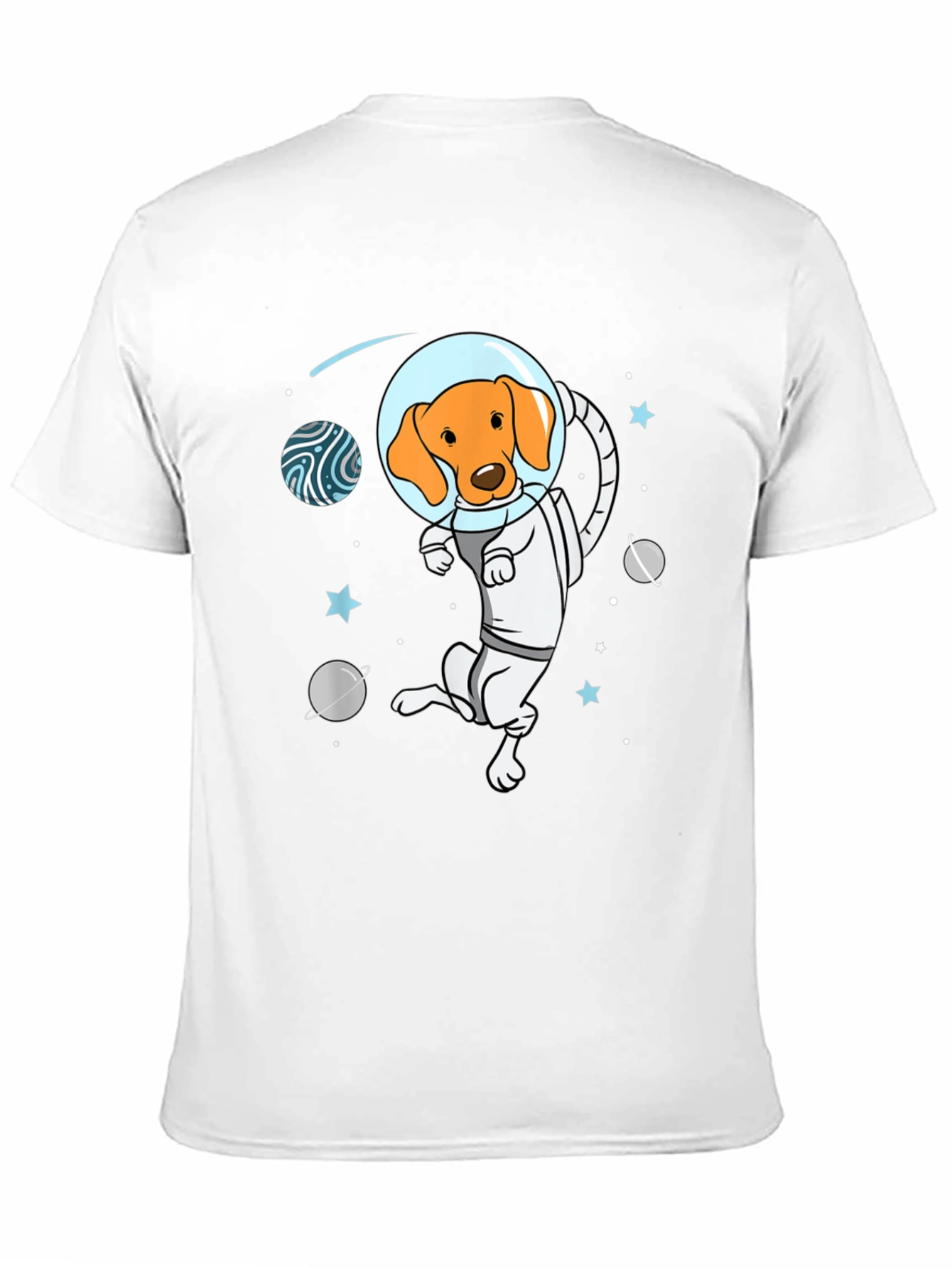 Astronaut Dog Graphic Tee - Space Adventure