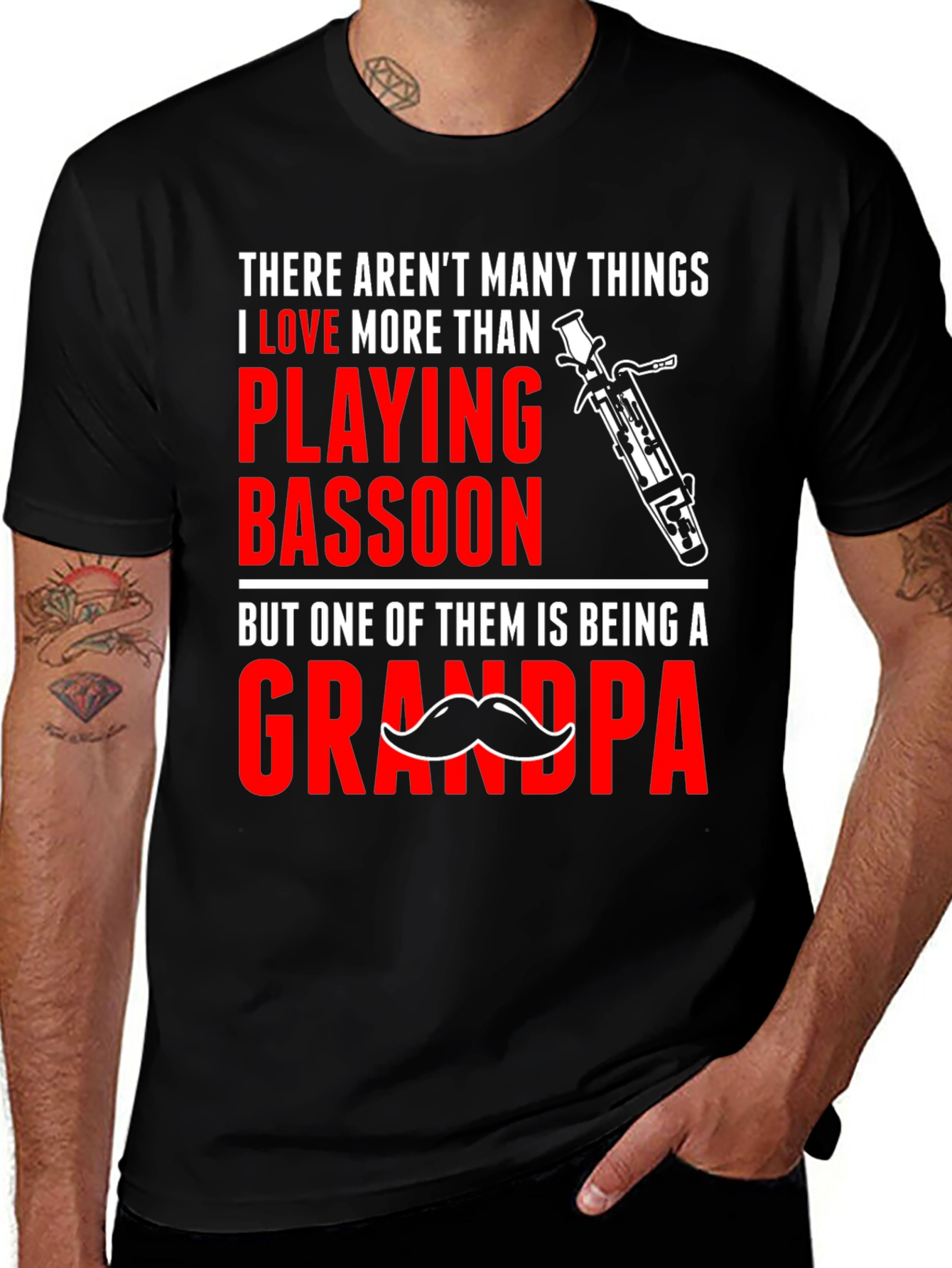 Bassoon Playing Grandpa T-Shirt