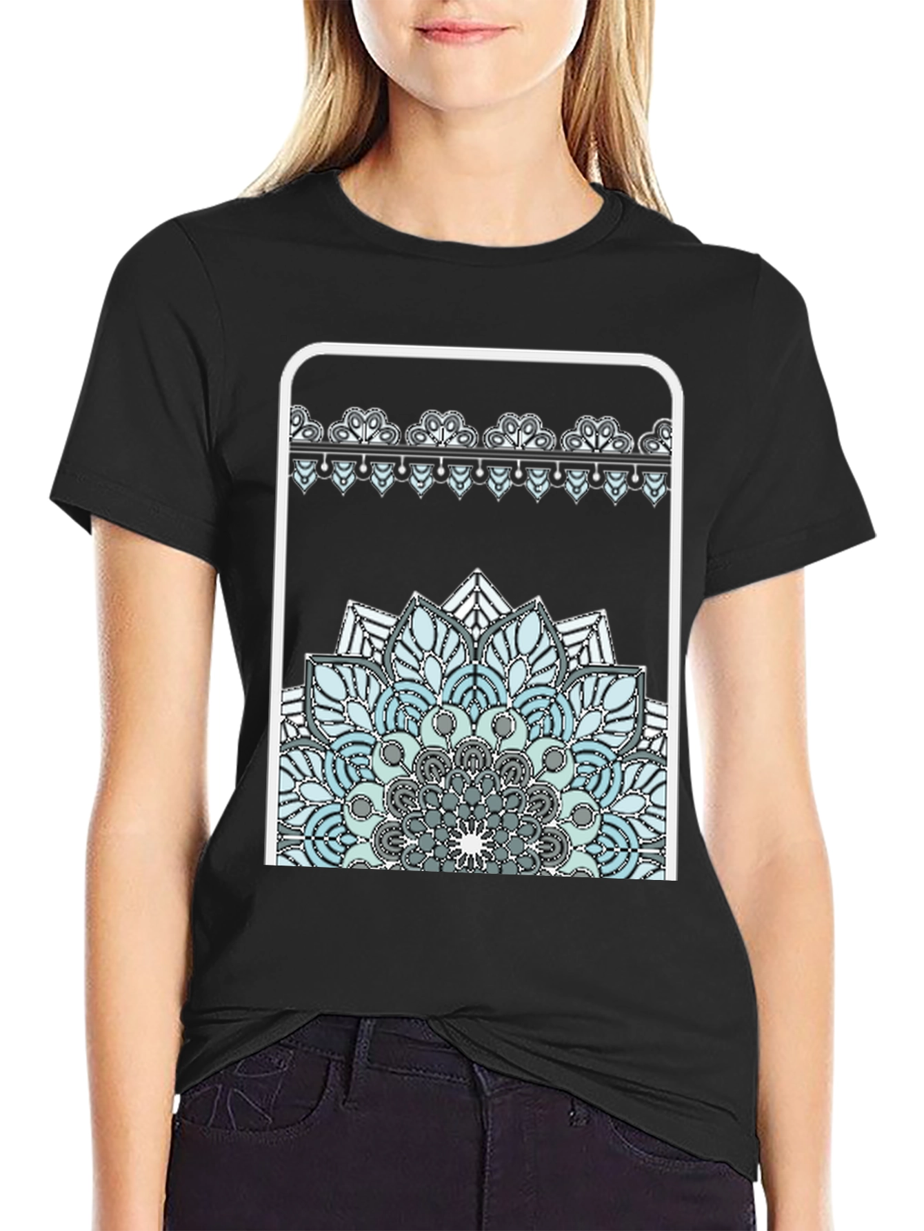 Mandala Graphic Black T-Shirt