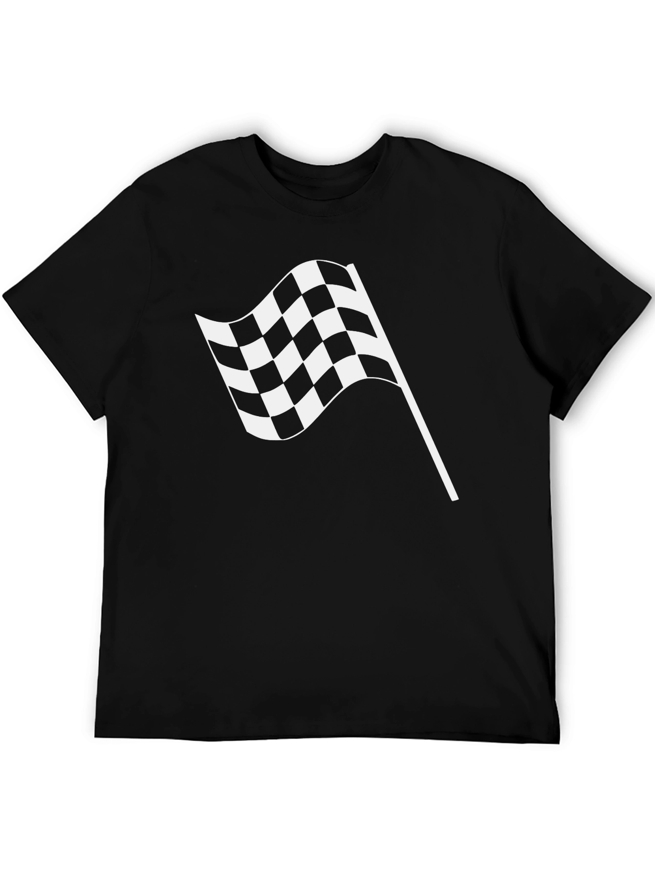 Checkered Flag Graphic Tee - Racing Fan Apparel