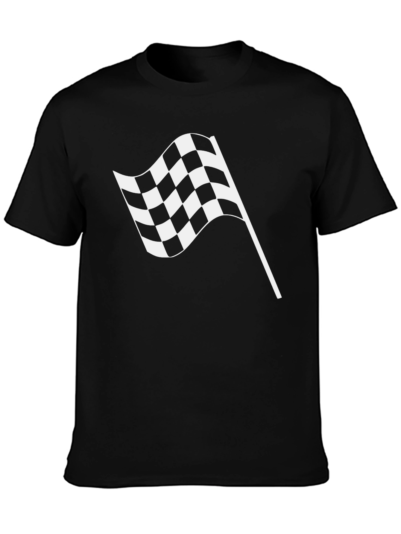 Checkered Flag Graphic Tee - Racing Fan Apparel
