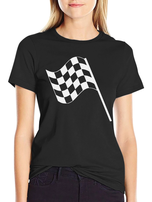 Checkered Flag Graphic Tee - Racing Fan Apparel