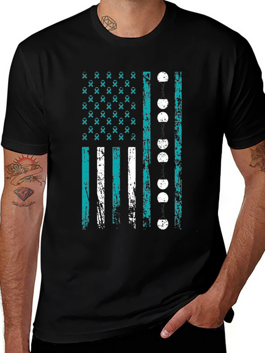 Awareness Ribbon Flag Graphic T-Shirt